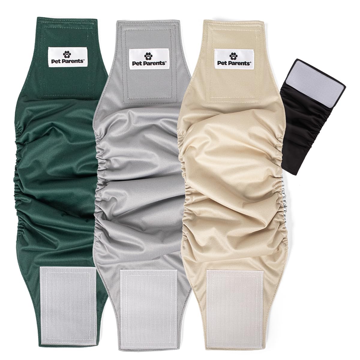 Pet Parents Premium Washable Belly Bands For Male Dogs & Extendrs, (3Pack) Of Male Dog Diapers & Male Dog Belly Bands, Color: Spruce, Size: Extra Small Dog Diapers Male
