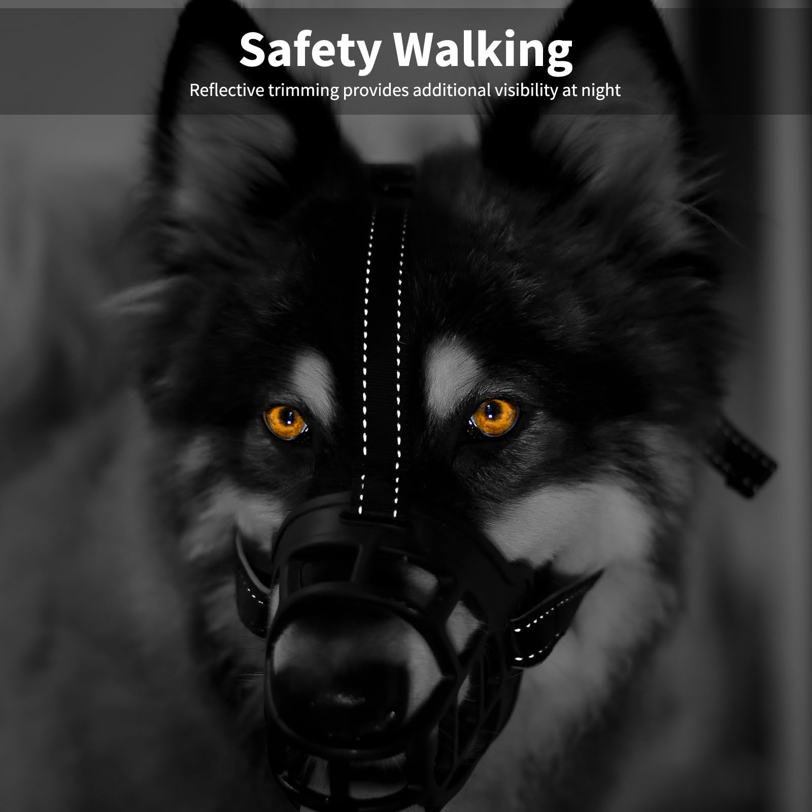 BARKLESS Dog Muzzle,Soft Basket Silicone Muzzles for Dog, Best to Prevent Biting, Chewing and Barking, Allows Drinking and Panti