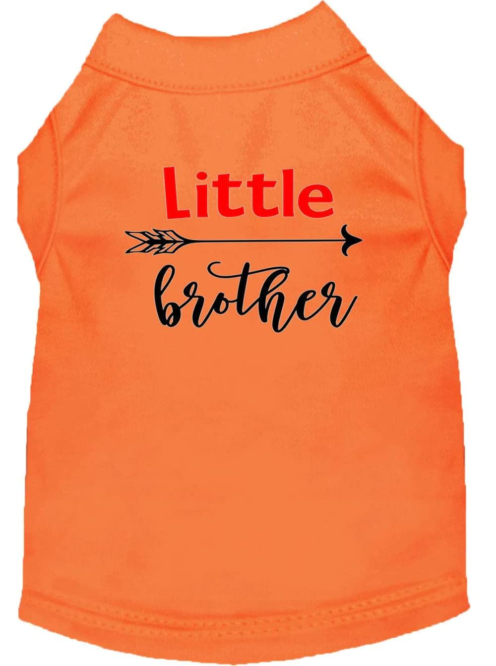 Pet Dog & Cat Shirt Screen Printed, "Little Brother" Orange SM (3-6 lbs.)