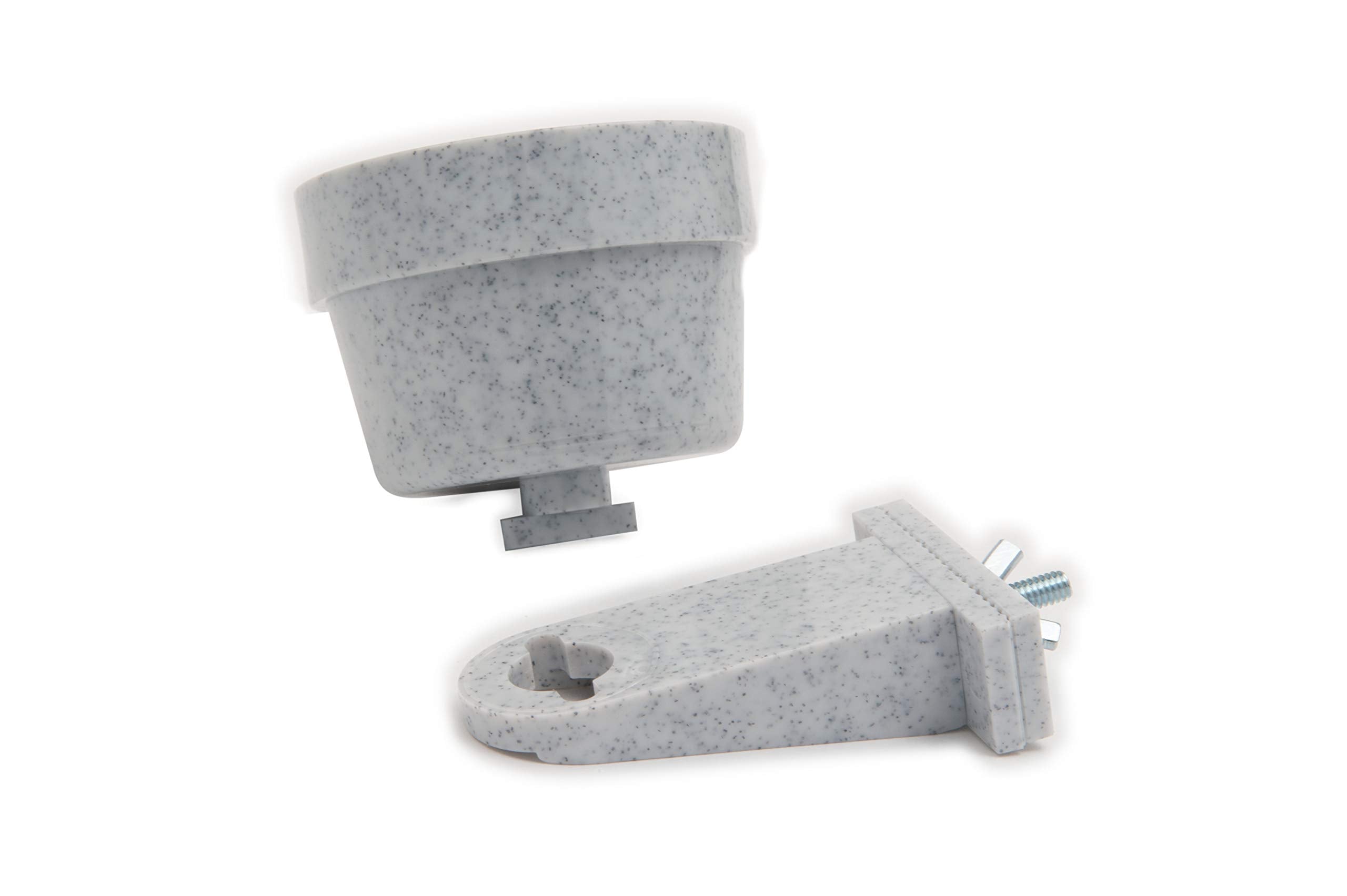 Lixit Quick Lock Cage Bowls for Small Animals and Birds. (10oz Pack of 2, Granite)