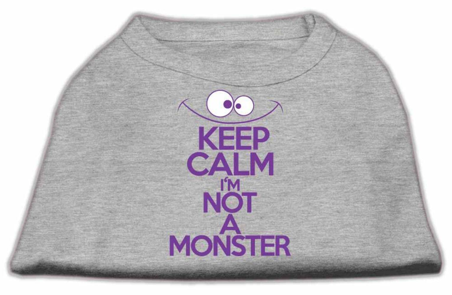 Pet Dog & Cat Shirt Screen Printed, Keep Calm I'm Not A Monster Bright Pink XL (14-20 lbs.)