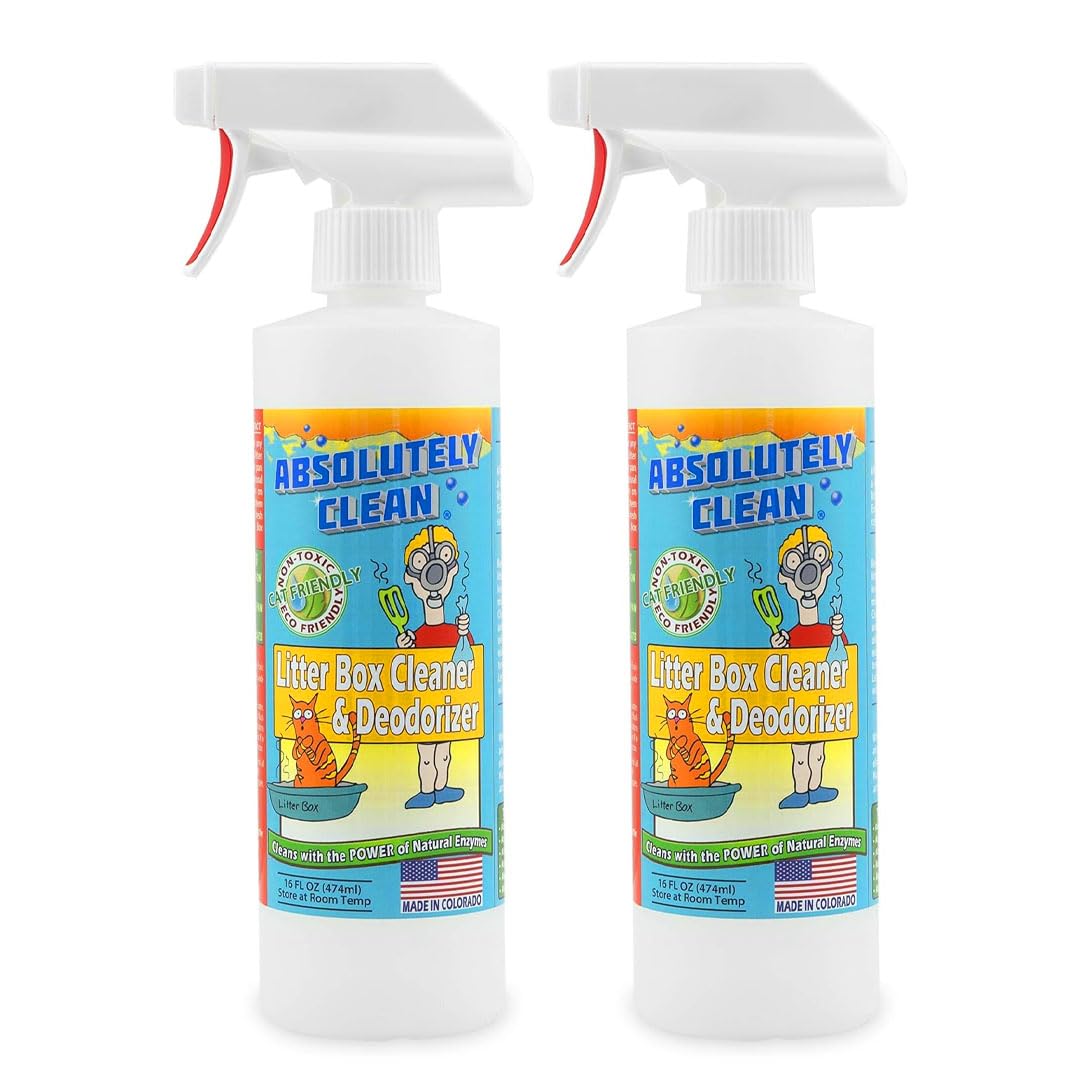 Absolutely Clean Litter Box Cleaner And Deodorizer, Eliminate Odors Quickly, Neutralizes Urine And Feces Odors In The Air And Th