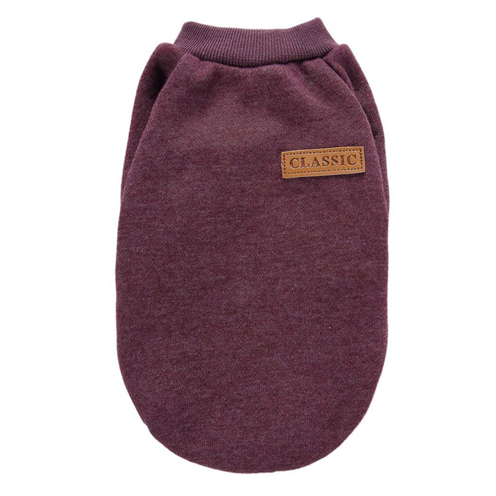 Chborless Pet Dog Classic Knitwear Sweater Warm Winter Puppy Pet Coat Soft Sweater Clothing For Small Dogs (Xxs, Brown)