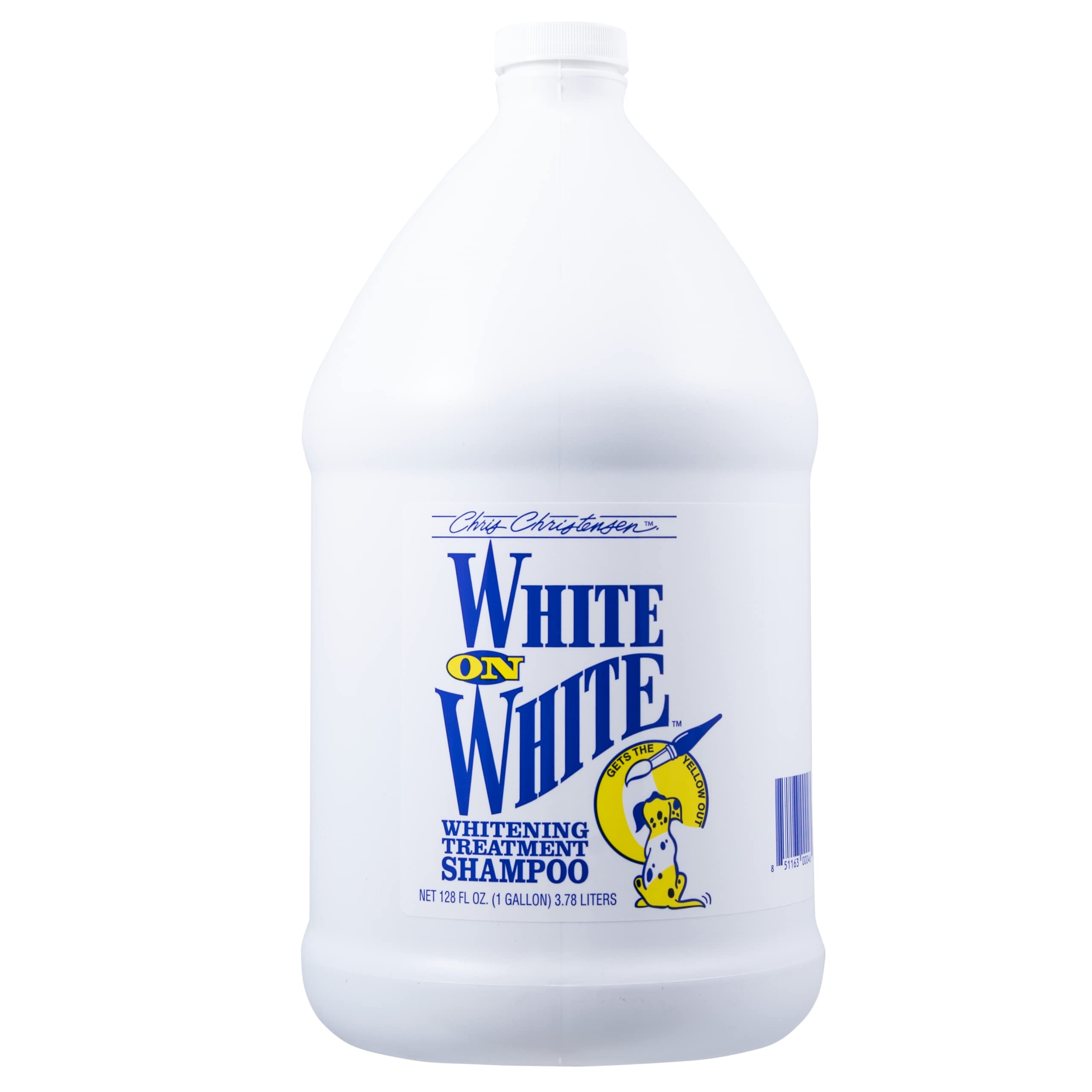 Chris Christensen White on White Whitening Treatment Dog Shampoo, Groom Like a Professional, Brightens White, Safely Removes Yel