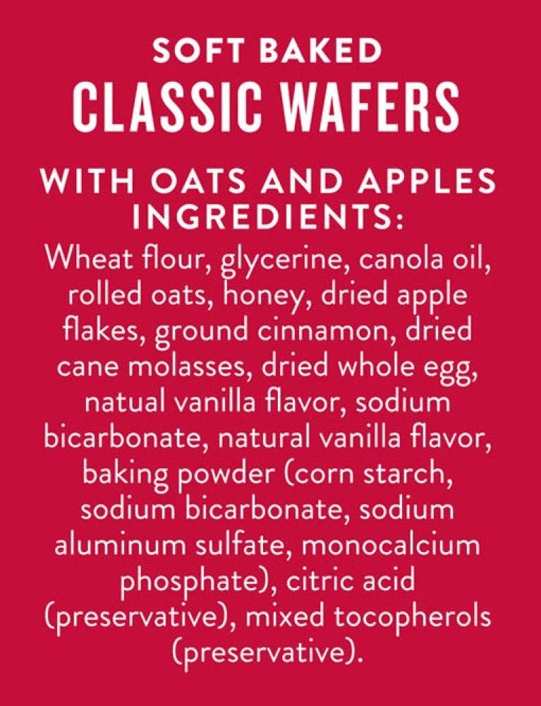 Three Dog Bakery Classic Wafers Baked Dog Treats, Oats & Apples , 13 Oz