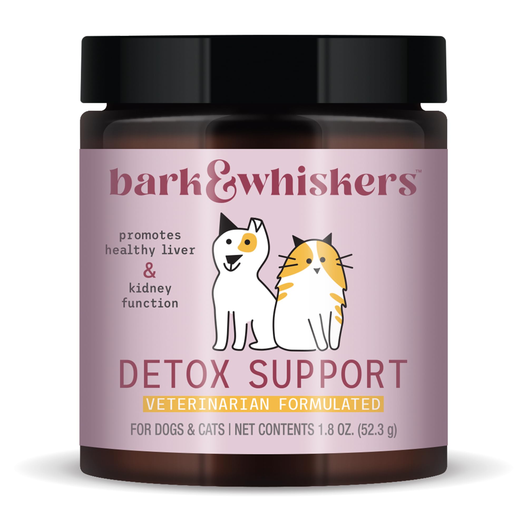 Bark & Whiskers Detox Support for Dogs & Cats, 1.8 Oz. (52.3 g), Promotes Healthy Liver & Kidney Function, Veterinarian Formulat