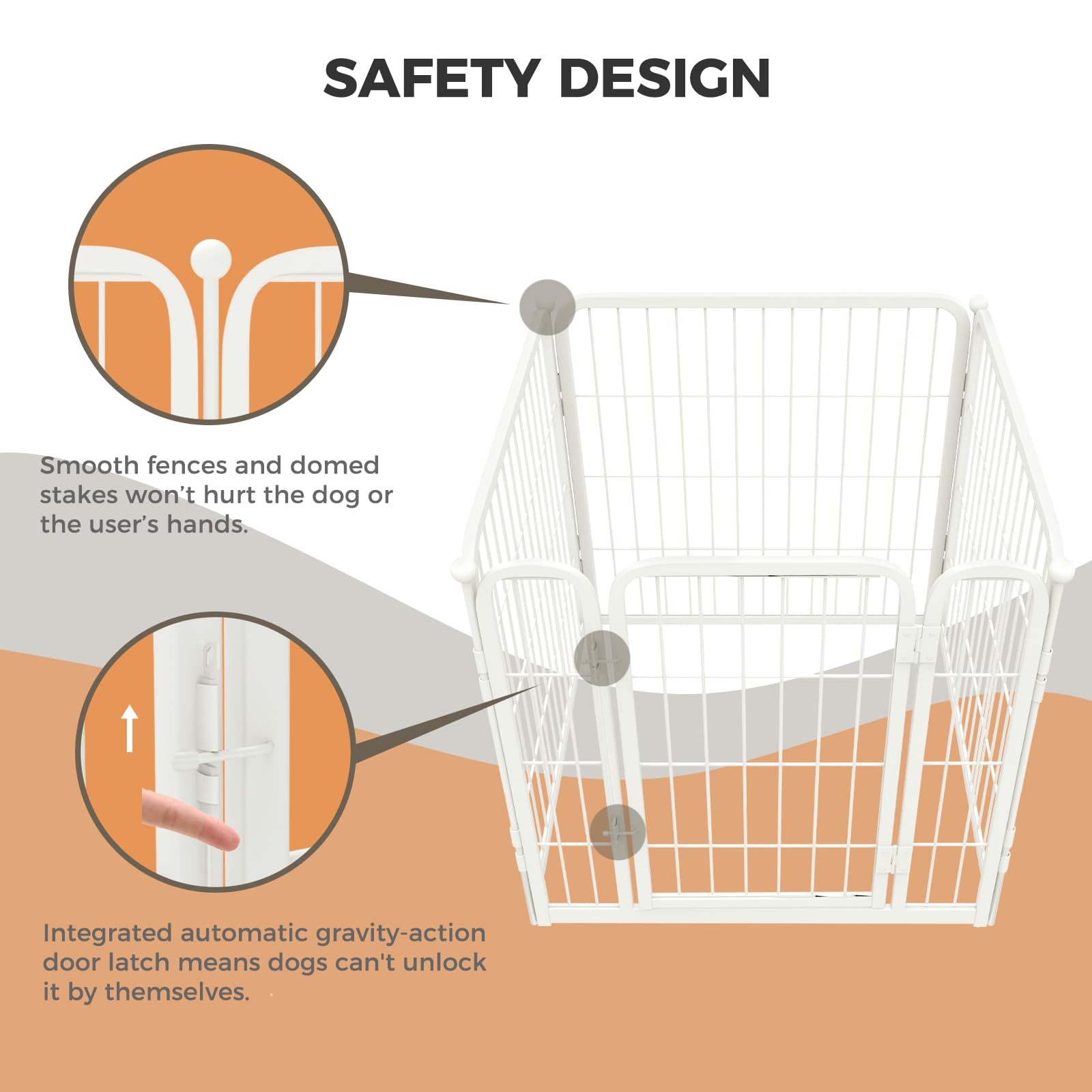 Fxw Homeplus Indoor Dog Playpen - Stress-Free And Safe Play, 24 Inch 4 Panels For Puppy And Small Dogs, White│Patented