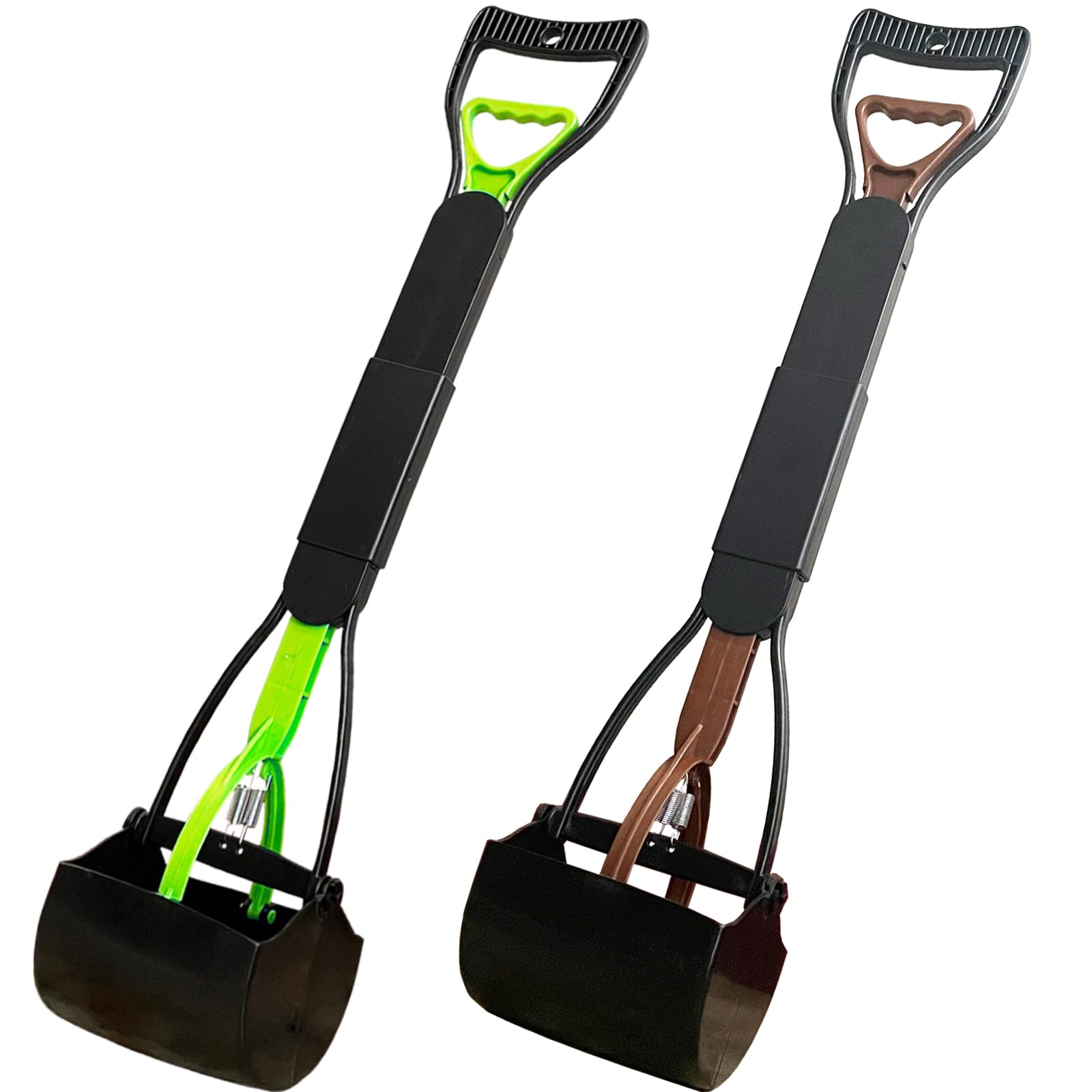 2 Pieces Pooper Scooper, Large Pooper Scooper For Dogs Heavy Duty, Dog Pooper Scooper With Long Handle & High Strength Durable S