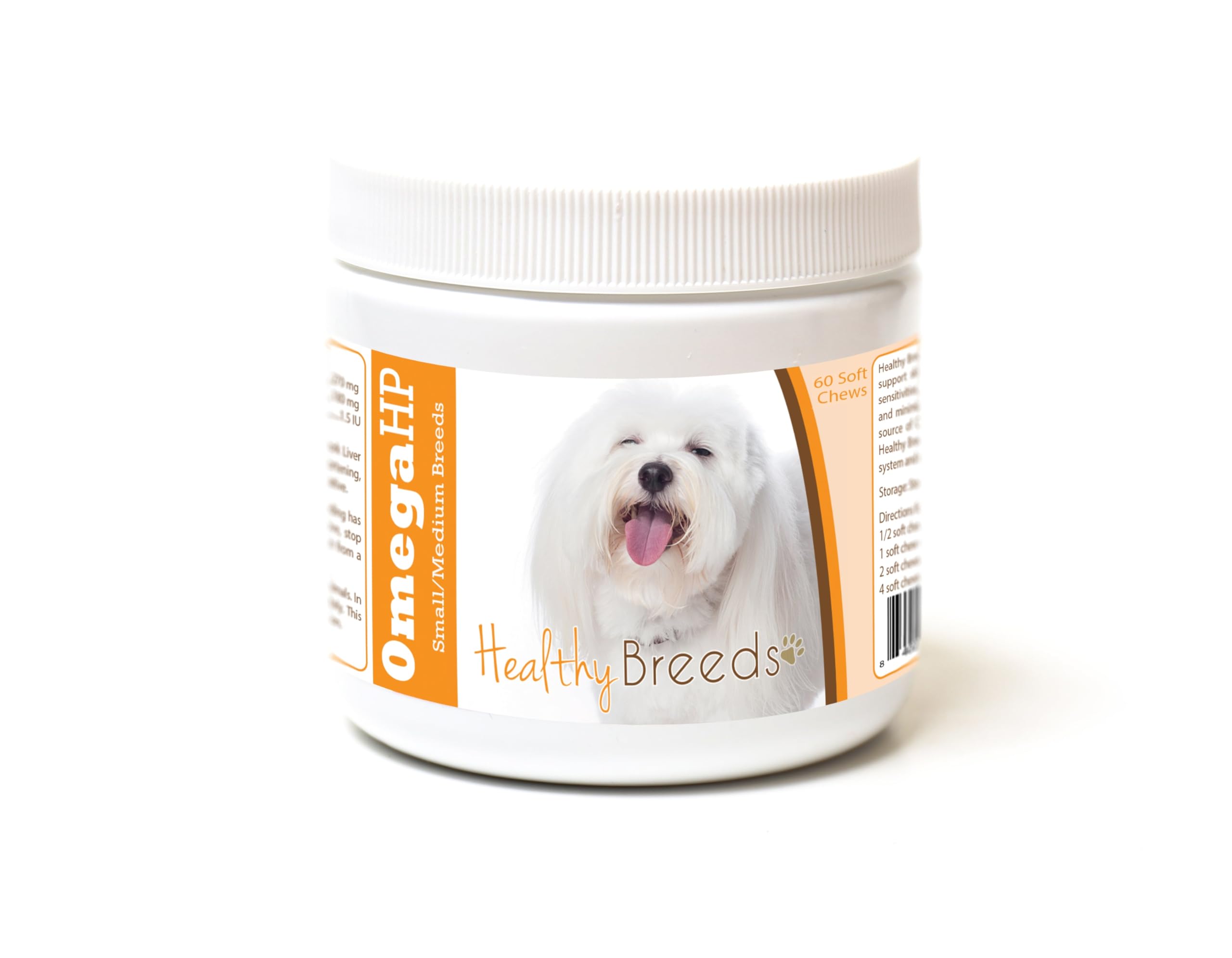 Healthy Breeds Coton de Tulear Omega HP Fatty Acid Skin and Coat Support Soft Chews 60 Count