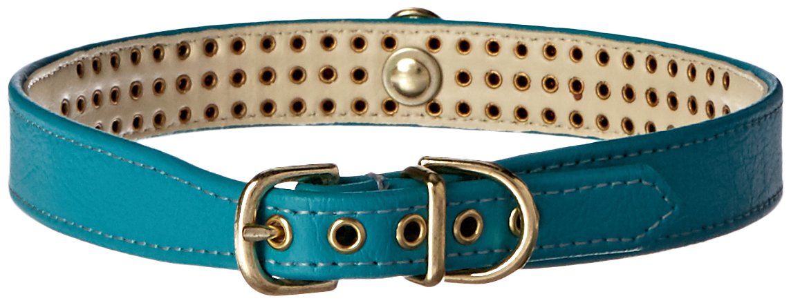 Dog, Puppy & Pet Collar, &quot;Manhattan Rhinestone&quot; Turquoisew/Turquoise 22