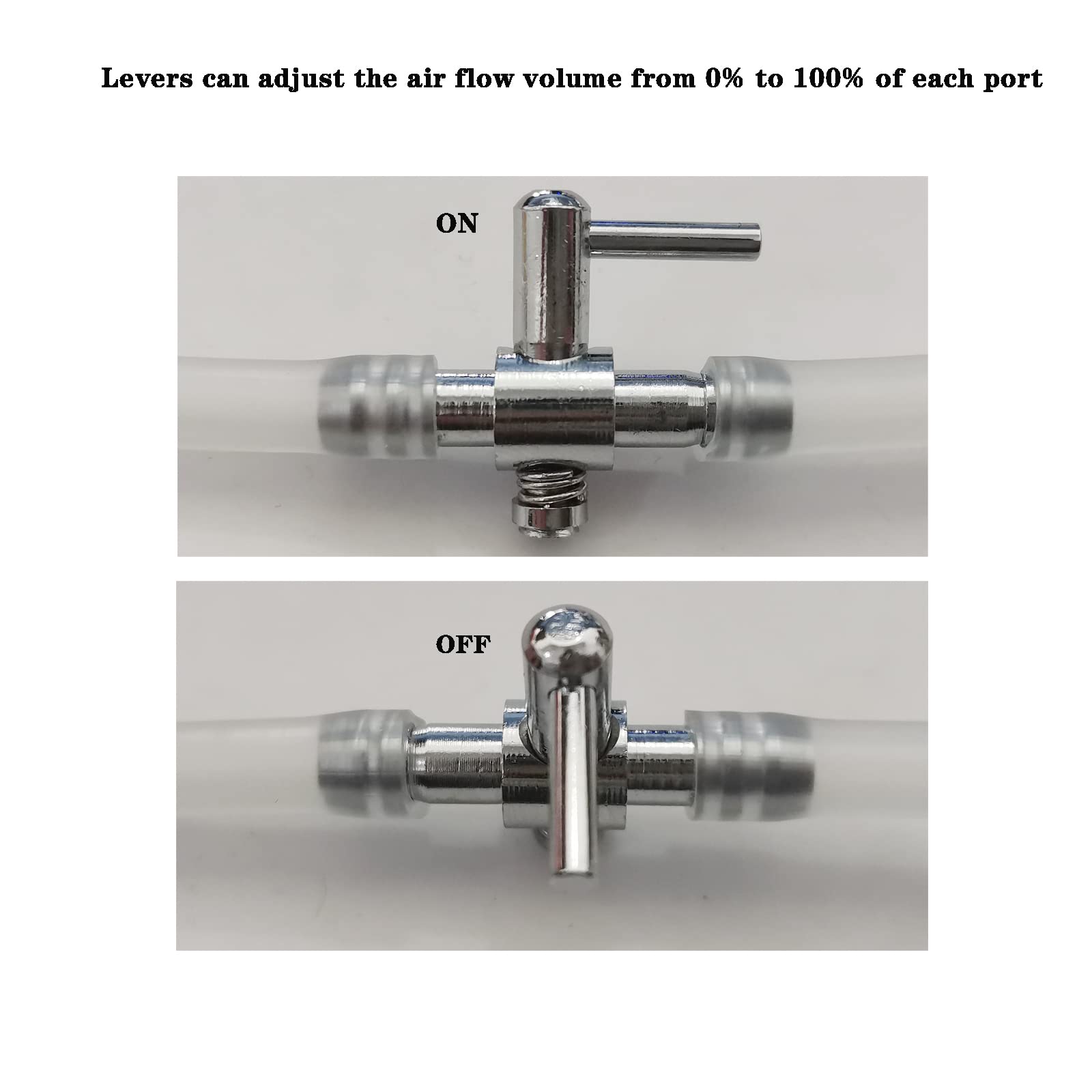 Aquaneat Aquarium Control Valve, Fish Tank Air Valve, Metal Stainless Steel Gang Valve, Air Flow Distributor Splitter For Air Pump