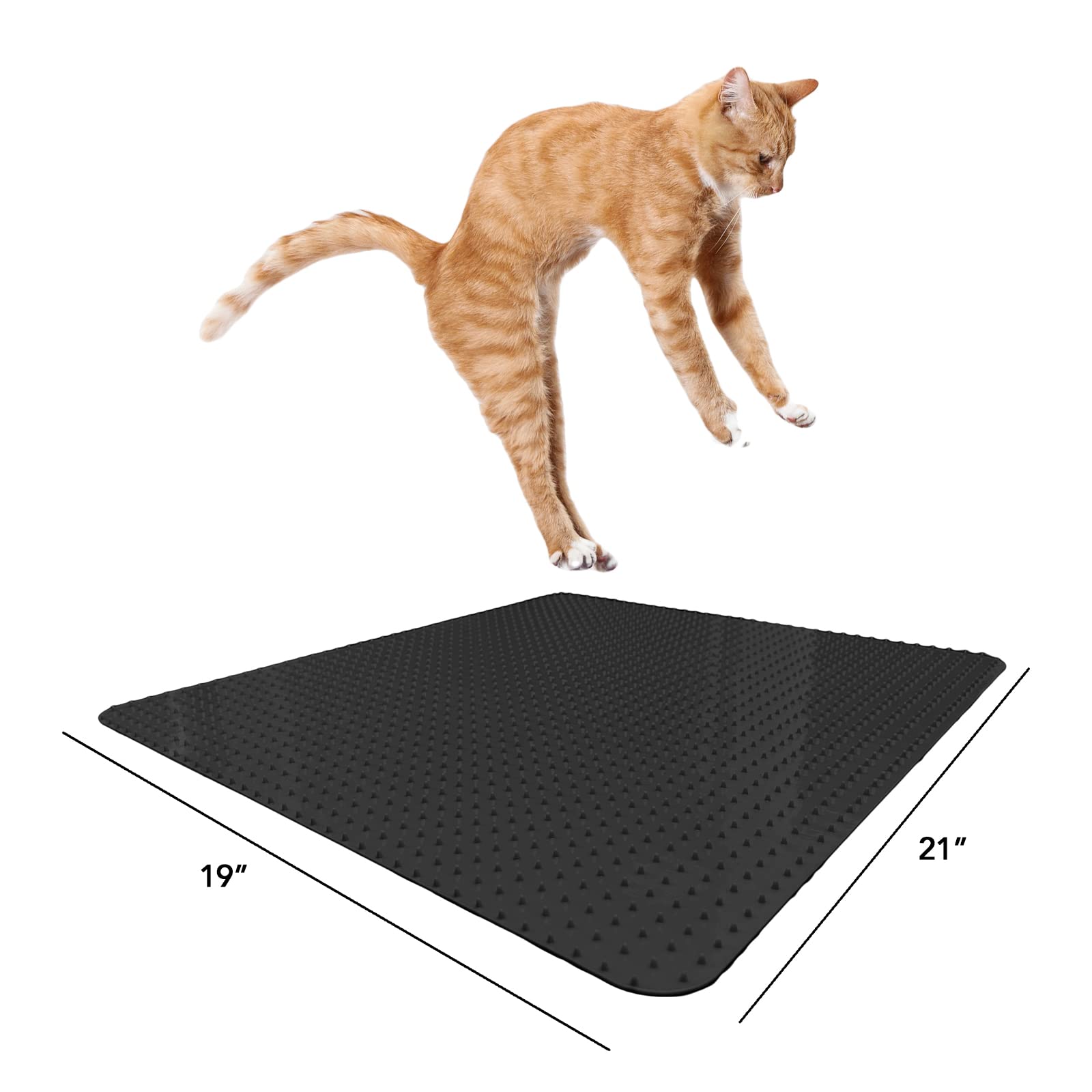 Resilia Furniture Protector Pet Deterrent Tiles - Pet-Free Training Mat, For Cats, Dogs, Rabbits, Indoor And Outdoor Use, Black,