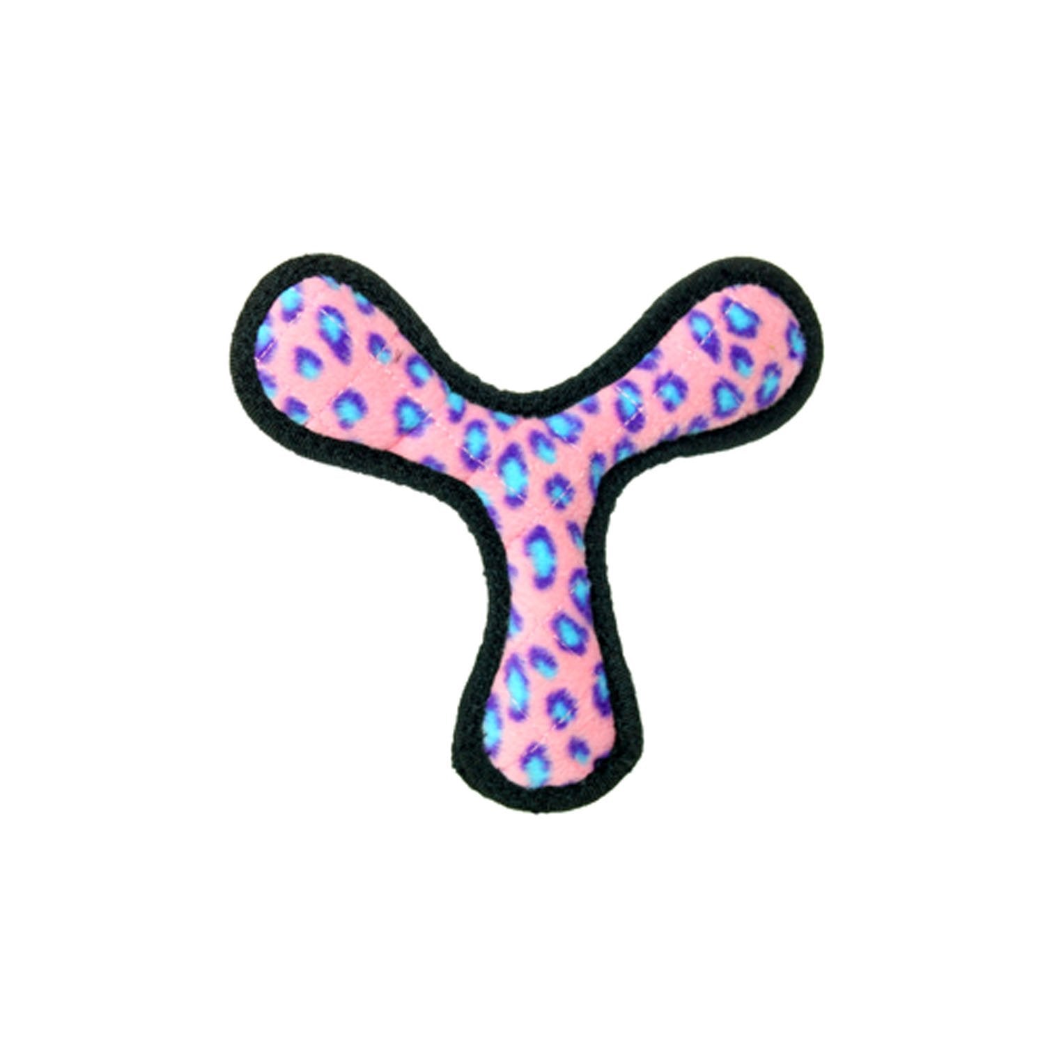 Tuffy - World'S Tuffest Soft Dog Toy -Ultimate Boomerang-Squeakers-Multiple Layers.Made Durable, Strong & Tough.Interactive Play(Tug, Toss & Fetch).Machine Washable & Floats (Junior, Pink Leopard)