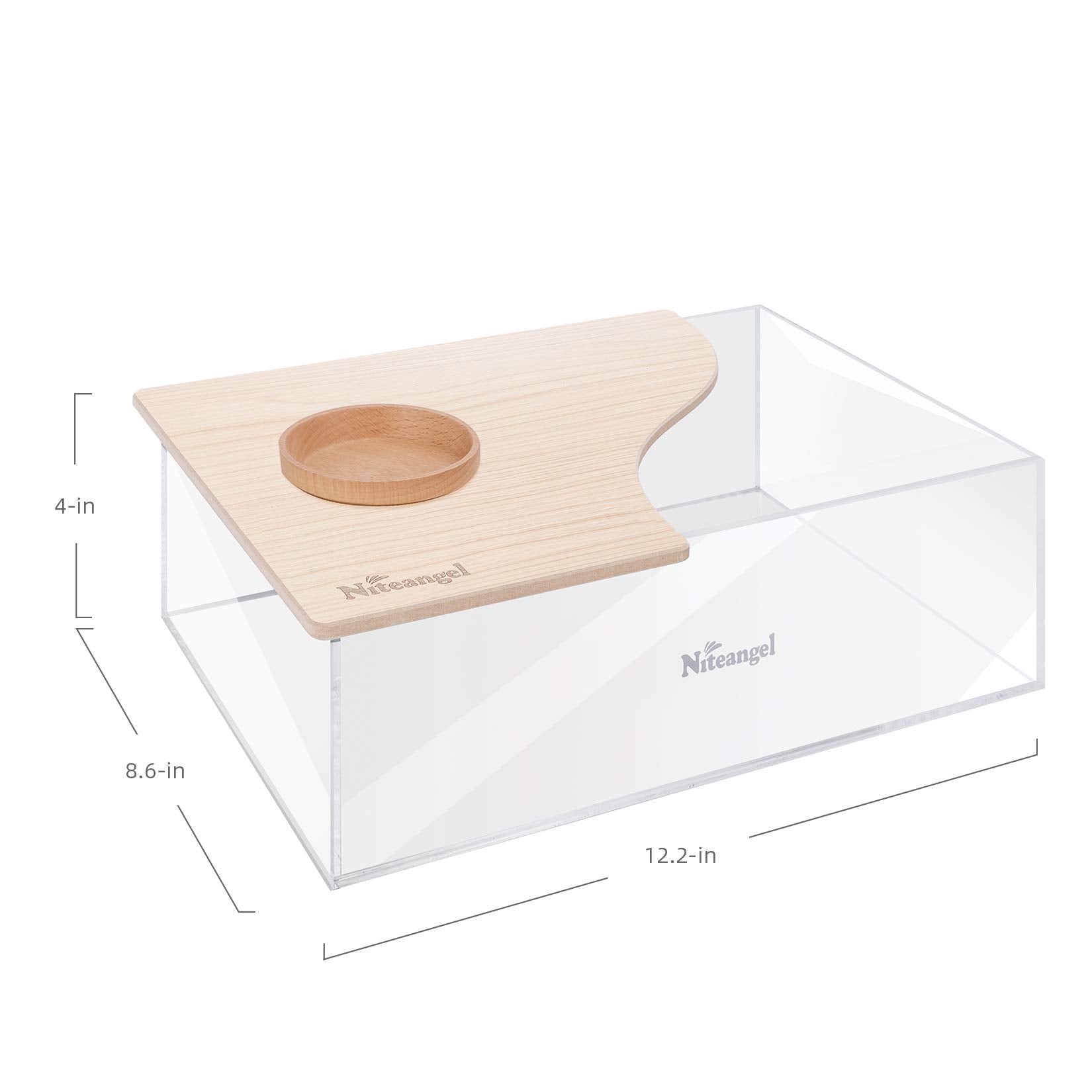 Niteangel Animal Sand-Bath Box: - Acrylic Critter 'S Sand Bath Shower Room & Digging Sand Container For Hamsters Mice Lemming Ge