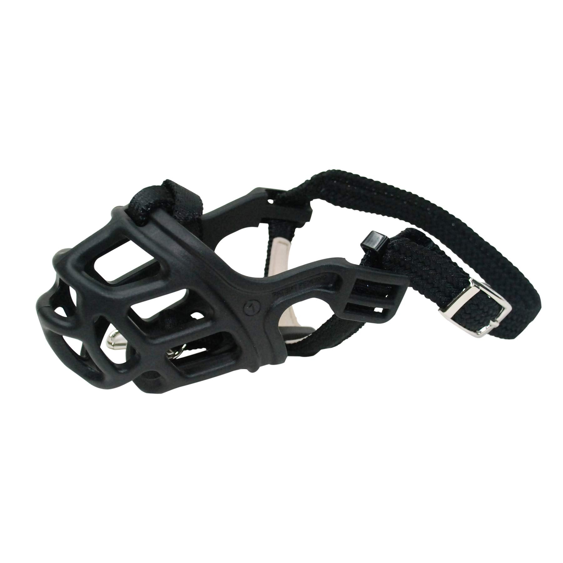ZEUS Alpha TPR Muzzle for X-Small Dogs, Comfort Fit Design Prevents Biting, Barking and Chewing, Black