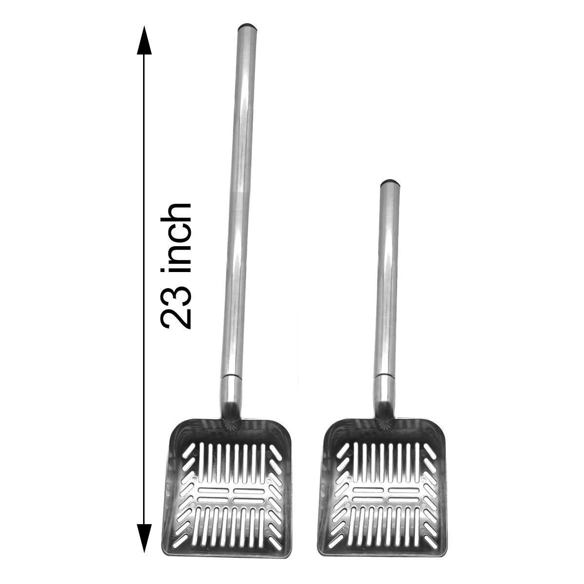 Toypopor Stainless Steel Cat Litter Scoop 23 Inches Telescoping Litter Scoop With Long Handle Perfect Scooper For Cats And Dogs