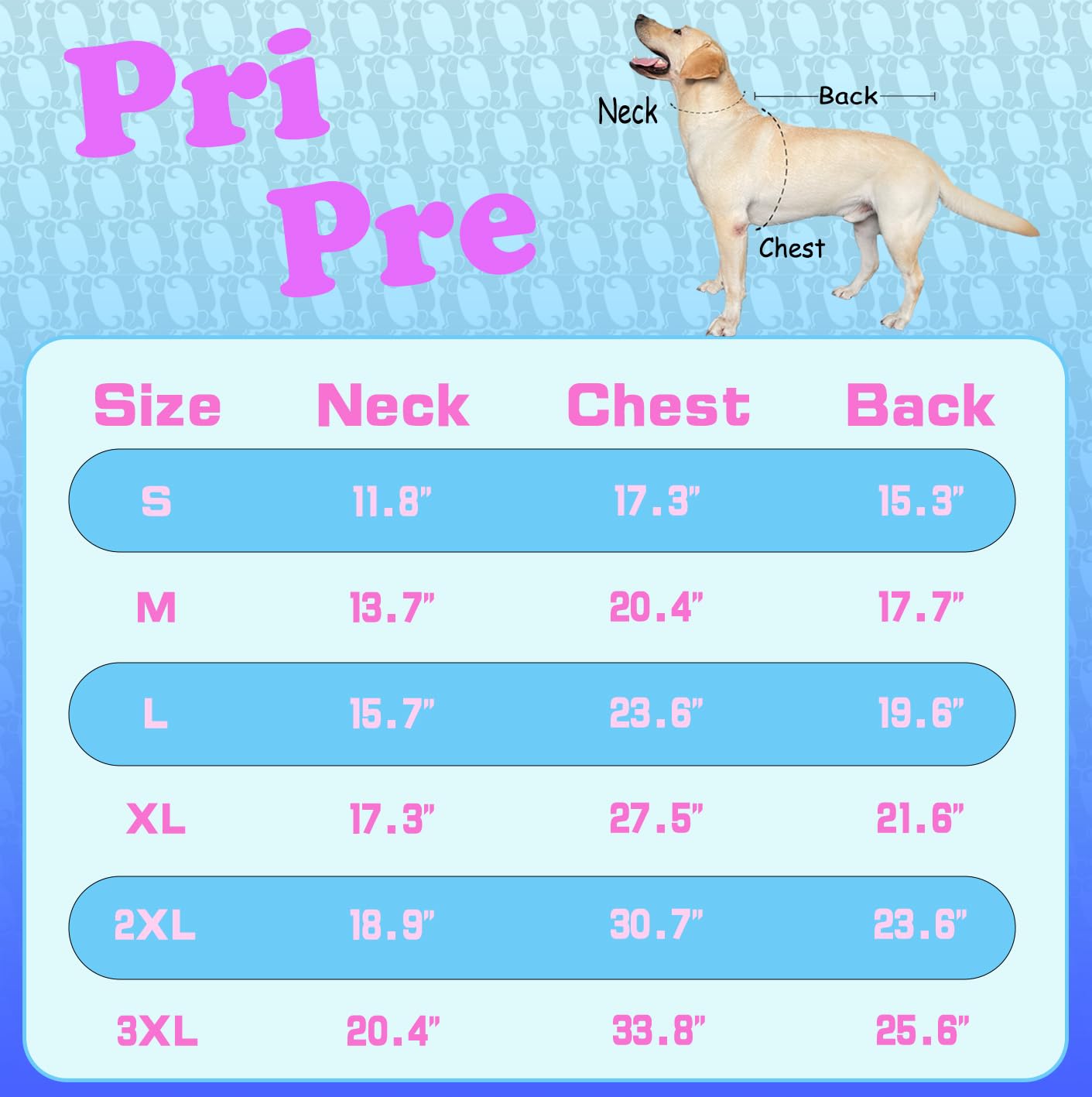 Pripre Dog Cotton Pink Blue T-Shirts Soft And Stretchy Dog Shirt Pajamas Pets Clothes For Large Dogs(Large Pinkblue)