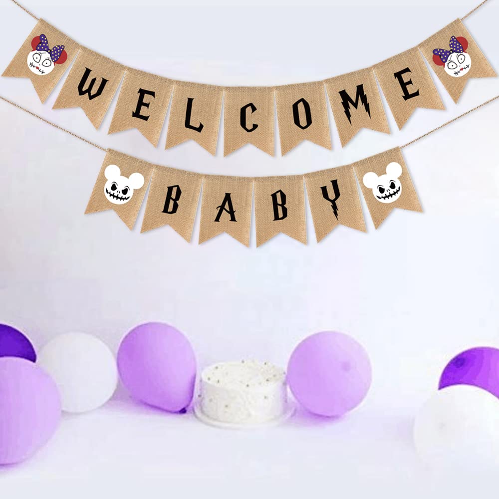 Jack And Sally Welcome Baby Banner
