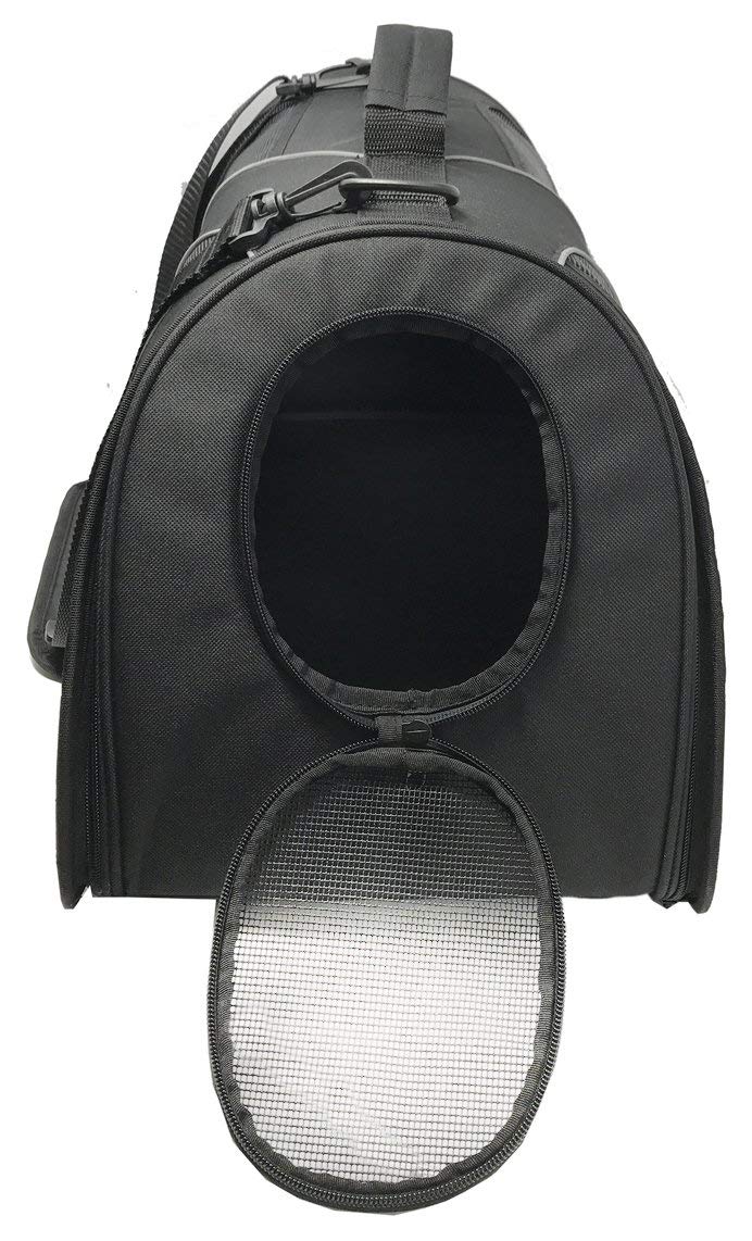 Fuzzy Puppy Pet Products Soft-Sided Pet Carrier for Small Dogs and Cats, Black