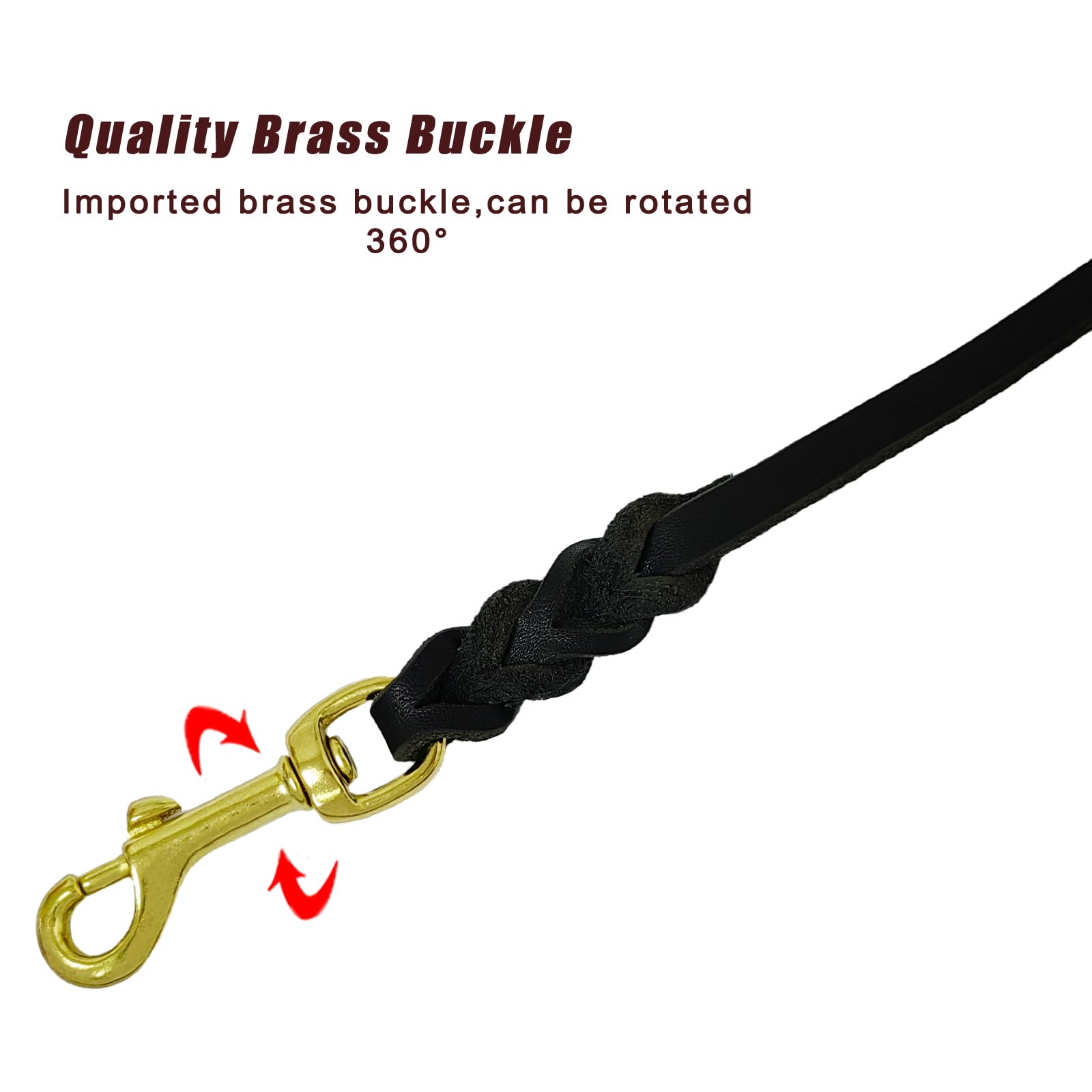 Lwbmg Leather Dog Leash For Small Dogs 6Ft,Thin Leather Braied Dog Leash, Soft Genuine Leather Dog Training Leash For Small & Me