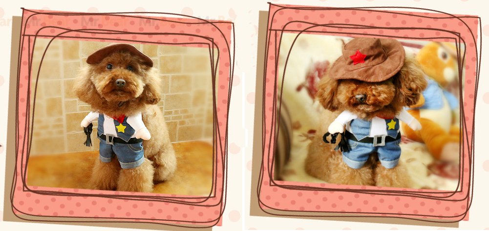 Pet Dog Cat Halloween Costumes,West Cowboy Dog Costumes For Events Party Birthday Christmas Holiday,Funny Pet Cowboy Outfit Clothing For Dog Cat