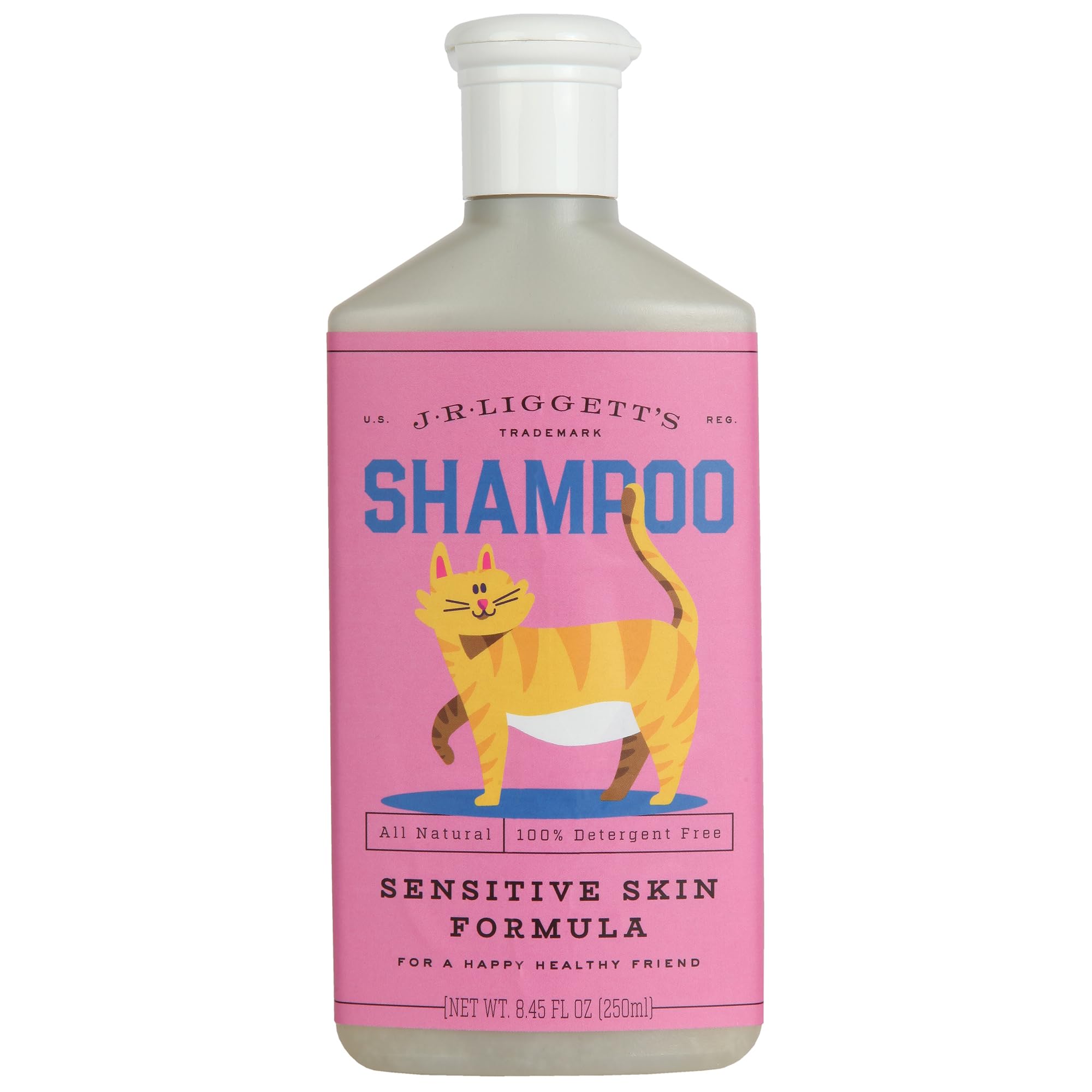 JRLIGGETTS Cat Liquid Shampoo Great for Sensitive Skin | Relieves Dry, Itchy Skin | Hypoallergenic Formula | 100% Detergent-Fre