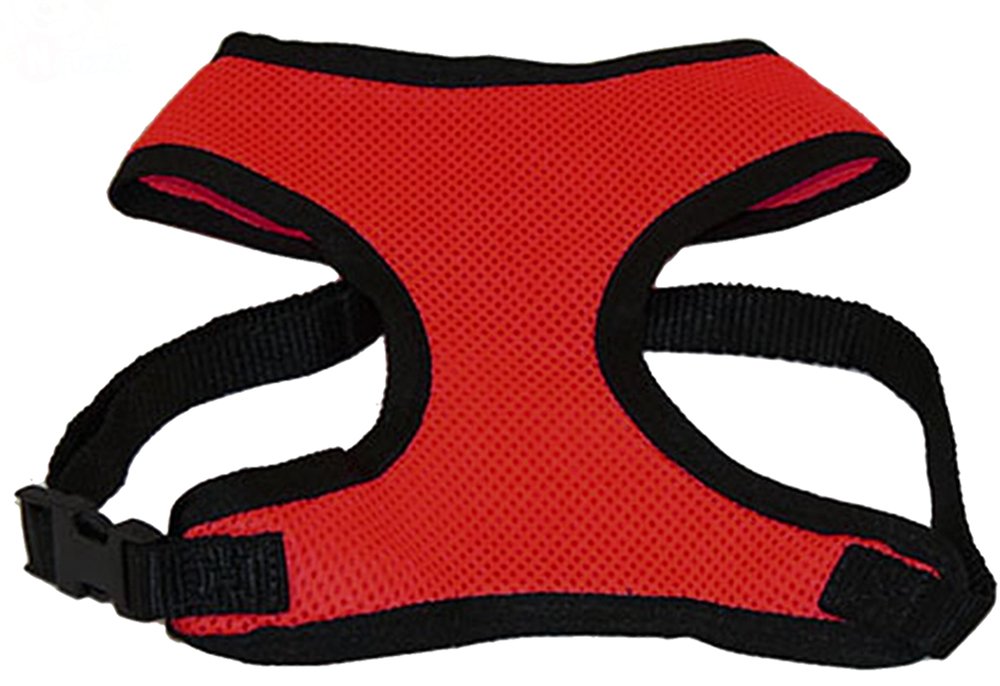 Cutenfuzzy Comfort Mesh Breathable Adjustable Dog Harness Vest With 6 Month Warranty, Red, Medium