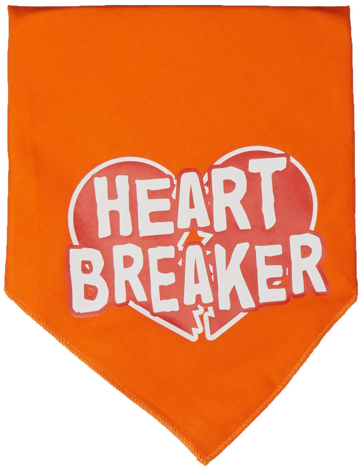 Mirage Pet Products Heart Breaker Screen Print Bandana for Pets, Small, Orange