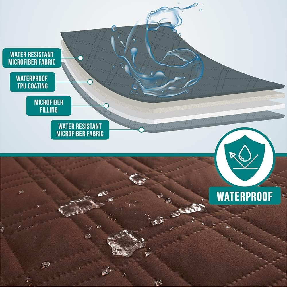PetAmi Waterproof Bed Cover for Dogs, Waterproof Pet Blanket Couch Cover, Reversible Furniture Cover Sofa Protector for Pet Cat