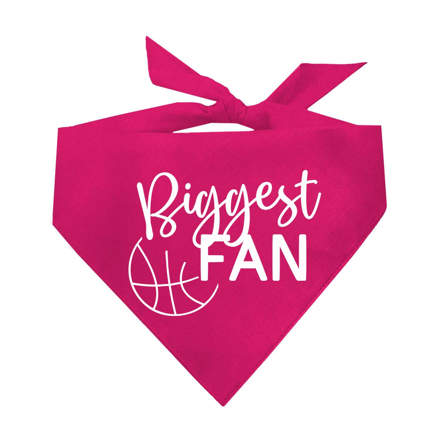 Biggest Fan Basketball Dog Bandana (Hot Pink, Xs 541)