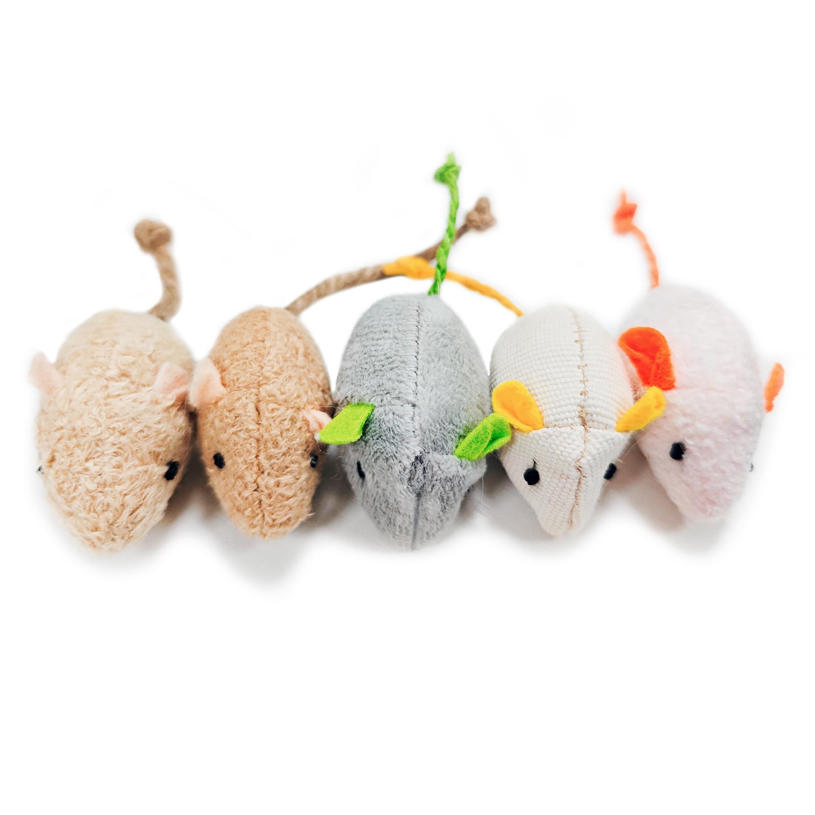 Shudyear cat Toys 5pcs Mouse Toys, Interactive Catnip Animal Toys for Indoor Kittens to Eliminate Boredom for Bored Indoor Cats 