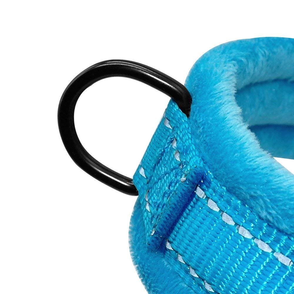 Didog Soft Flannel Padded Dog Vest Harness, Escape Proof/Quick Fit Reflective Dog Strap Harness,Easy For Training Walking,Blue S Size