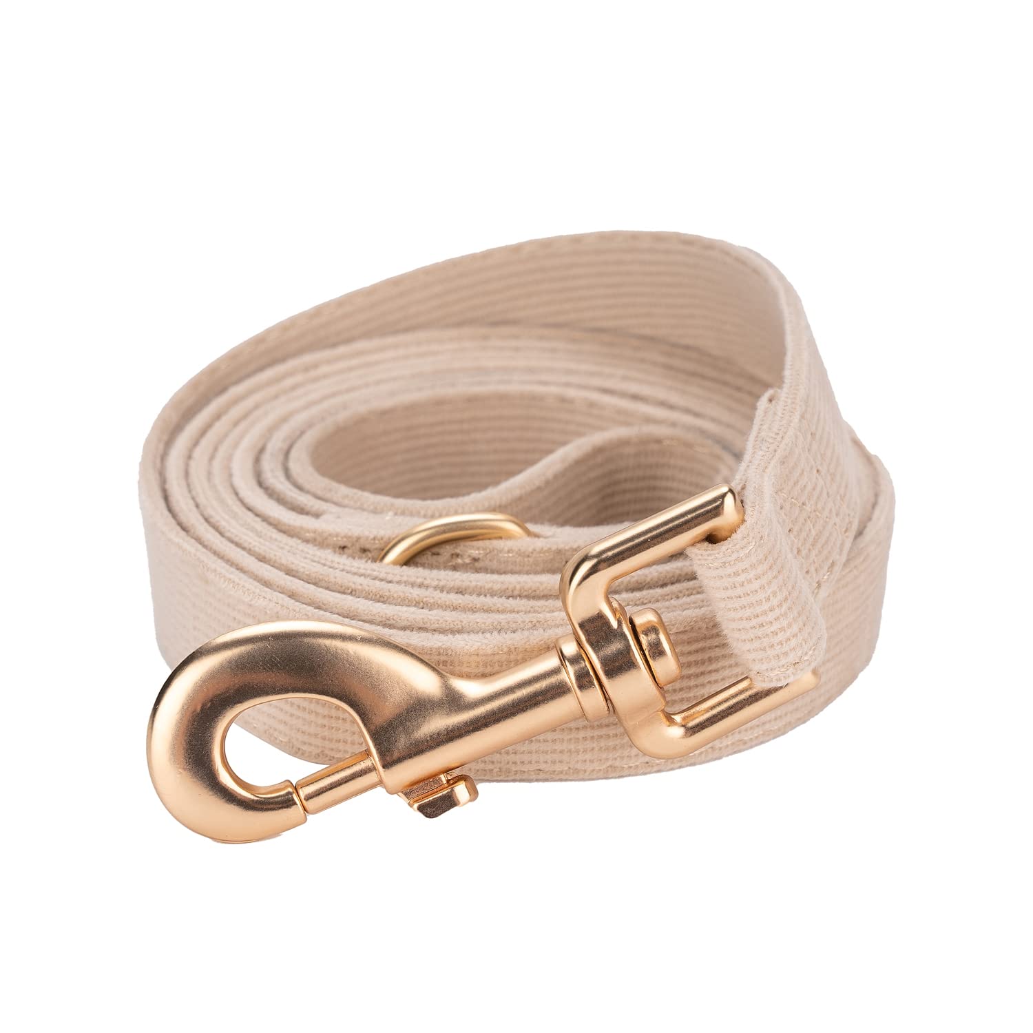 Ewinoom Soft Cotton Dog Leash, 5 Ft Heavy Duty Corduroy Dog Leashes With Gold Metal Hook For Small Medium Large Dogs,Small,White