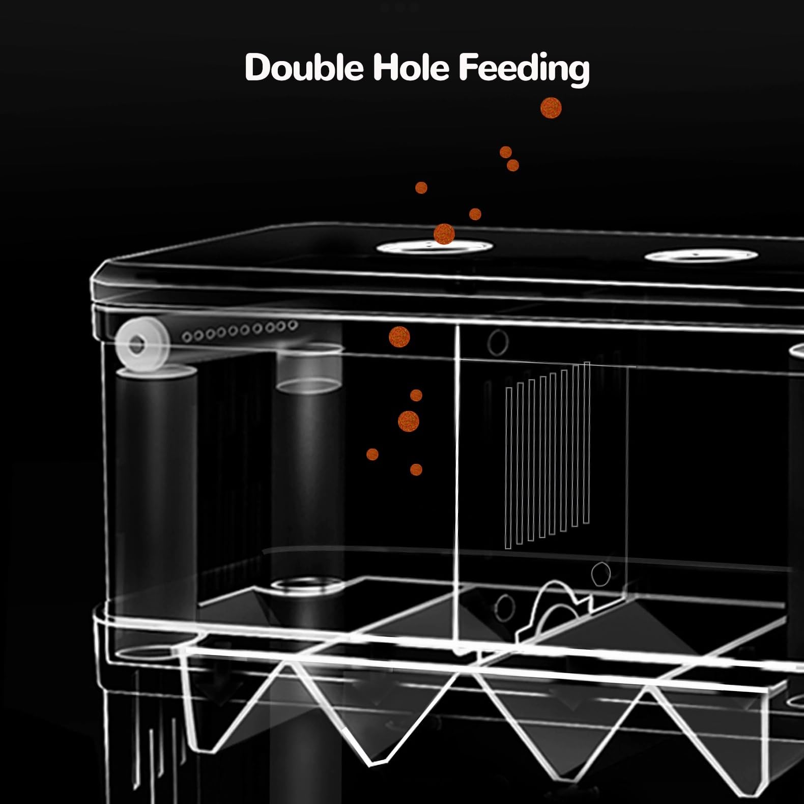 J-star Large Clear Acrylic Fish Breeder Box - Ideal for Betta, Guppy, Killifish, Shrimp, and Clownfish Isolation