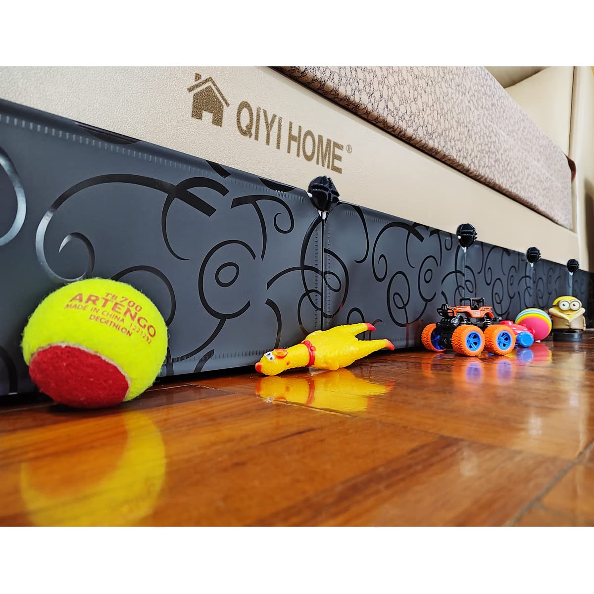 QIYIHOME Under Bed Blocker, gap Bumper for Under Bed, Stop Things going Under Bed or Sofa couch, Toys Blocker for Pets Easy to I