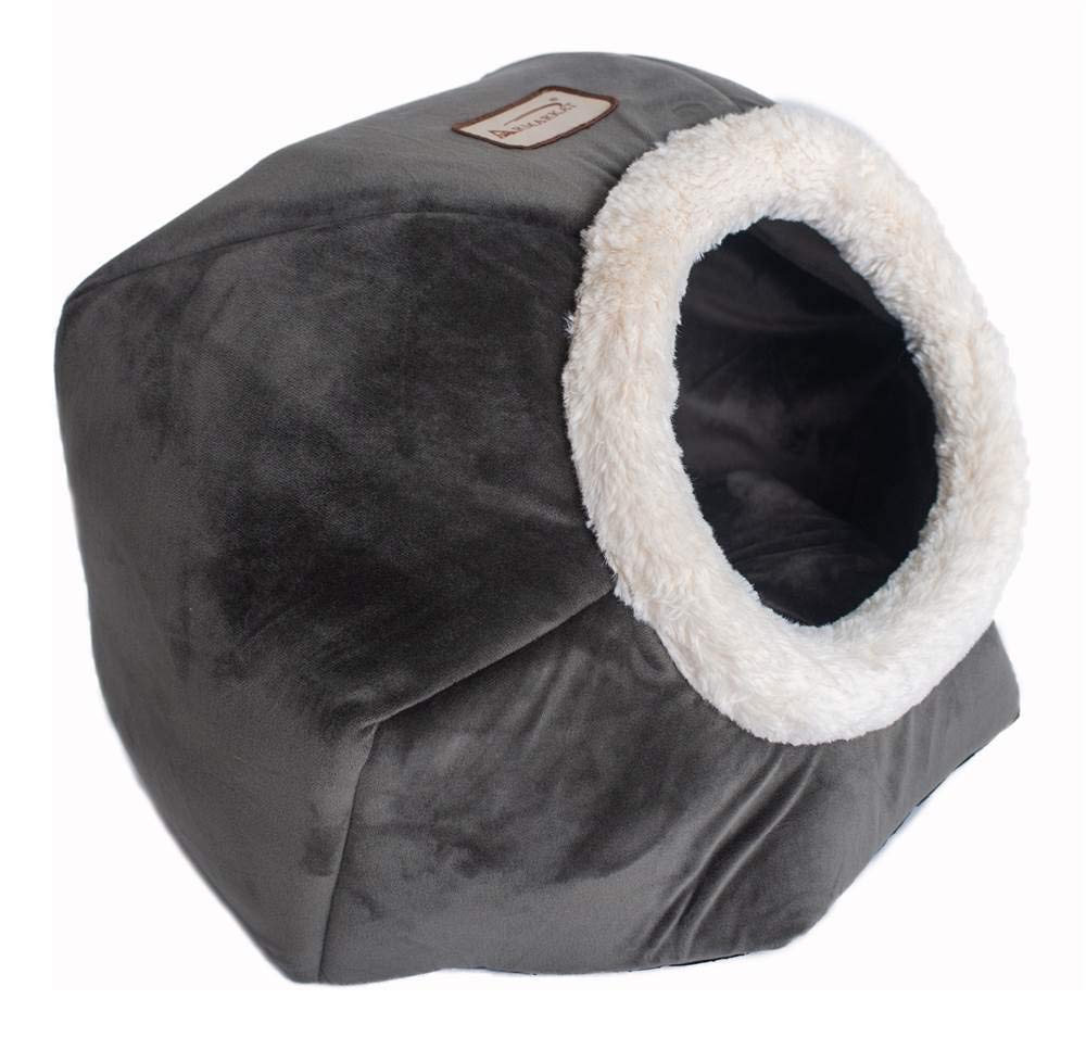 Armarkat Cat Bed Model C80CSH/MB Gray Velvet 18 x 18 x 14