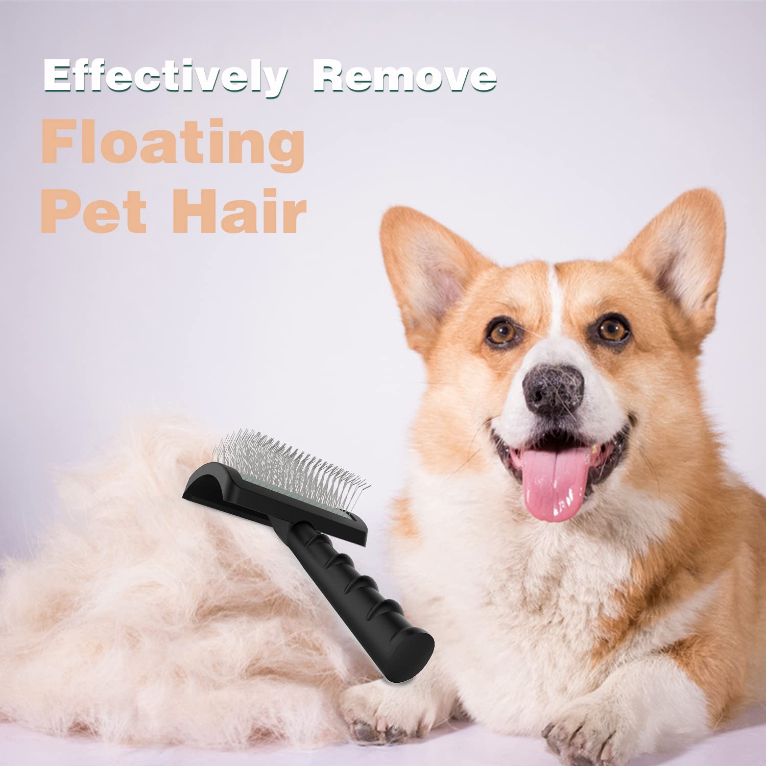 Large Firm Slicker Brush For Dogs Goldendoodles - Extra Long Pin Slicker Brush For Large Dog Pet Grooming Wire Brush And Deshedding - Removes Long And Loose Hair - Undercoat - 25Mm(1')(Black)