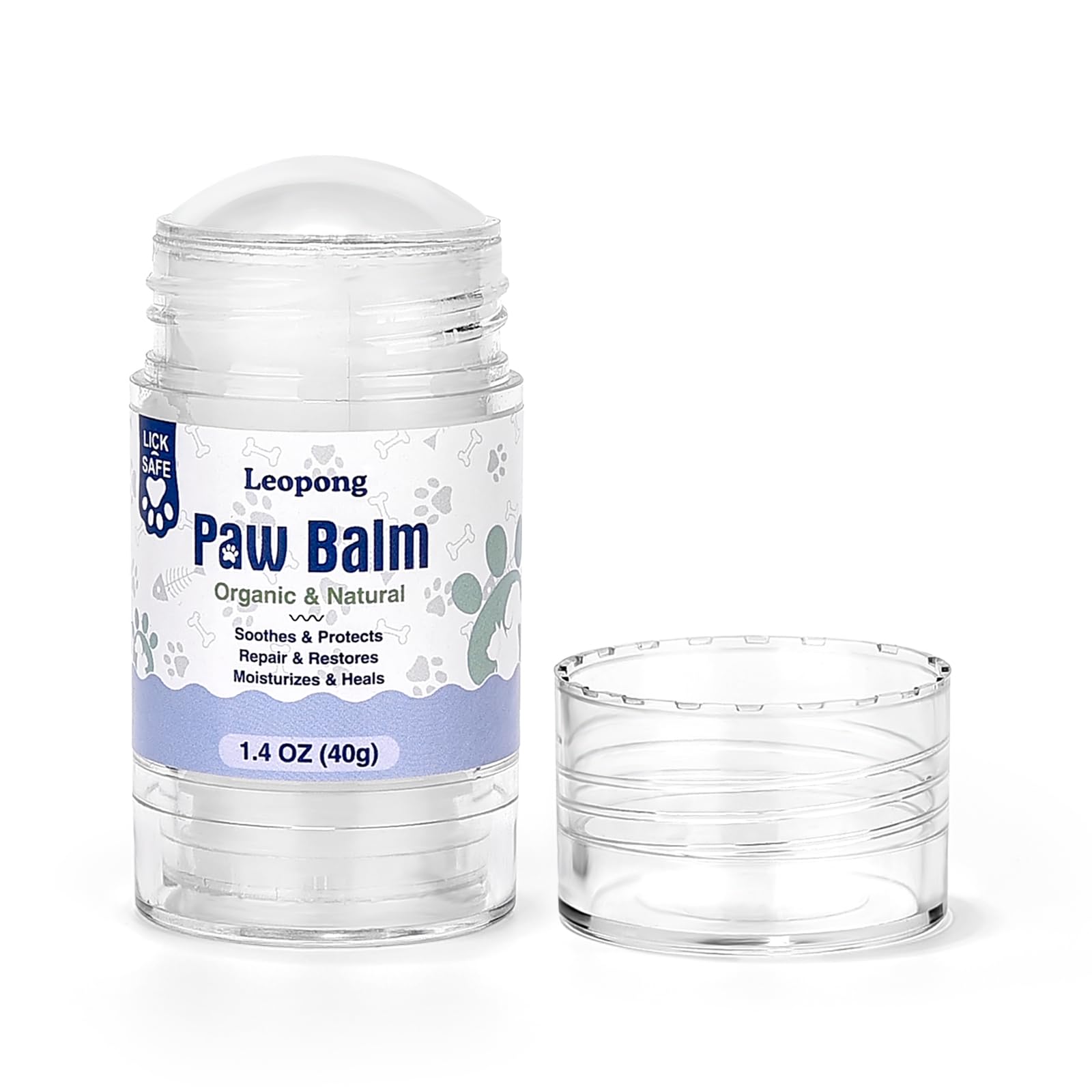 Leopong Dog Paw Balm, Moisturizer & Protection For Cracked Dry & Damaged Paws, Nose & Elbows Natural Lick Safe Dog Nose Balm