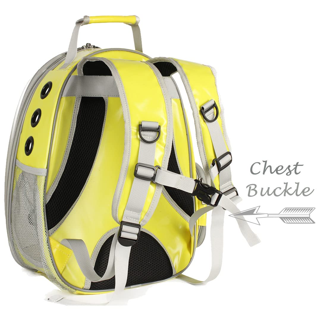 Orizzp Bubble Cat Carrier Backpack Transparent Pet Carrier Backpack For Small Puppy And Bunny (Yellow, Backpack)