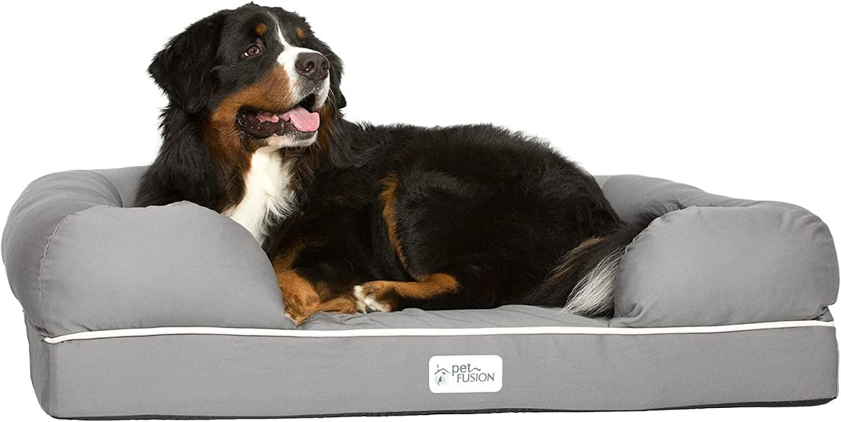 Petfusion Ultimate Dog Bed, Orthopedic Memory Foam, Medium Firmness Pillow, Waterproof Liner, Ykk Zippers, Breathable 35% Cotton