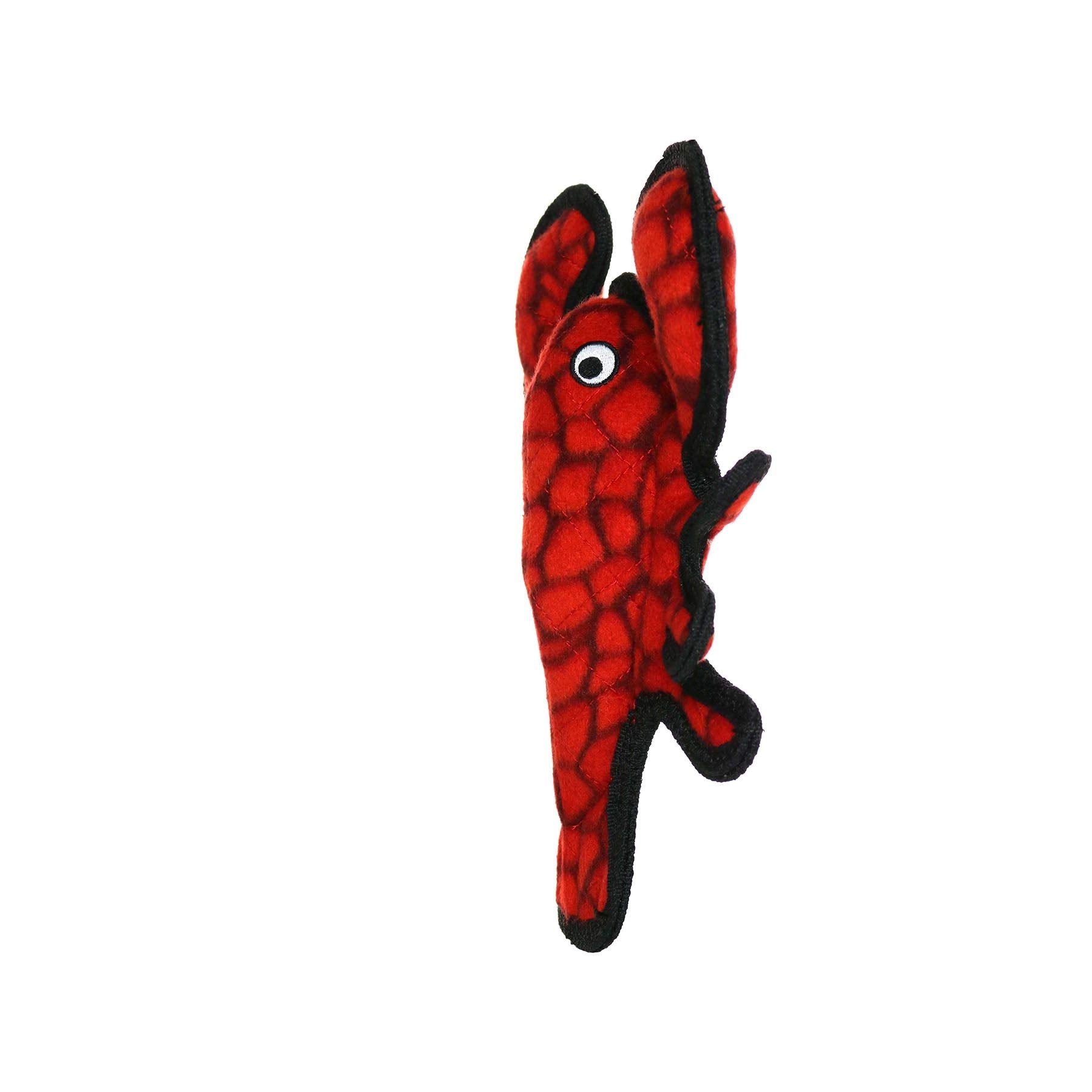 TUFFY - World's Tuffest Soft Dog Toy - Ocean Larry Lobster -Squeakers - Multiple Layers. Made Durable, Strong & Tough. Interacti