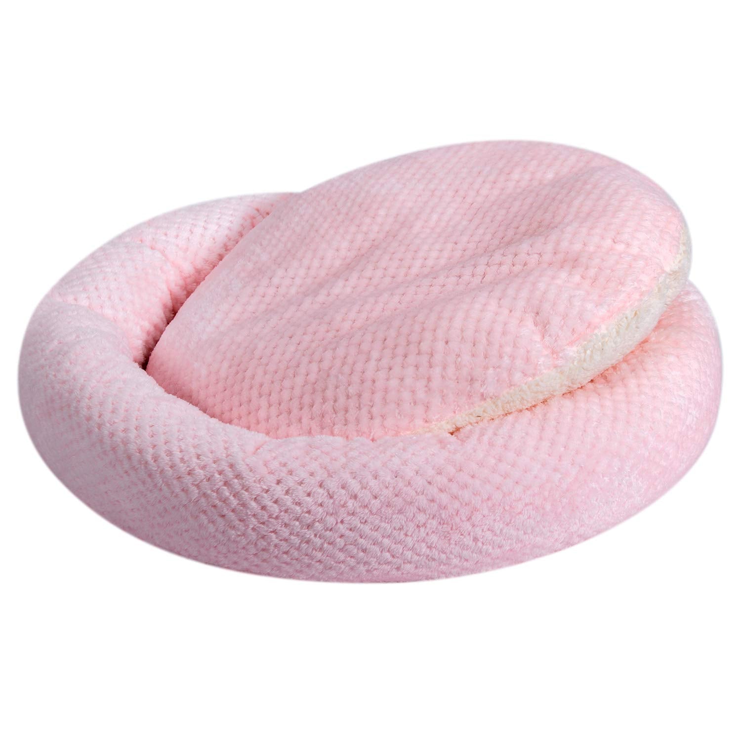 Wonder Miracle Fuzzy Deluxe Pet Beds, Super Plush Dog Or Cat Beds Ideal For Dog Crates, Machine Wash & Dryer Friendly (24' X 24', Pink)