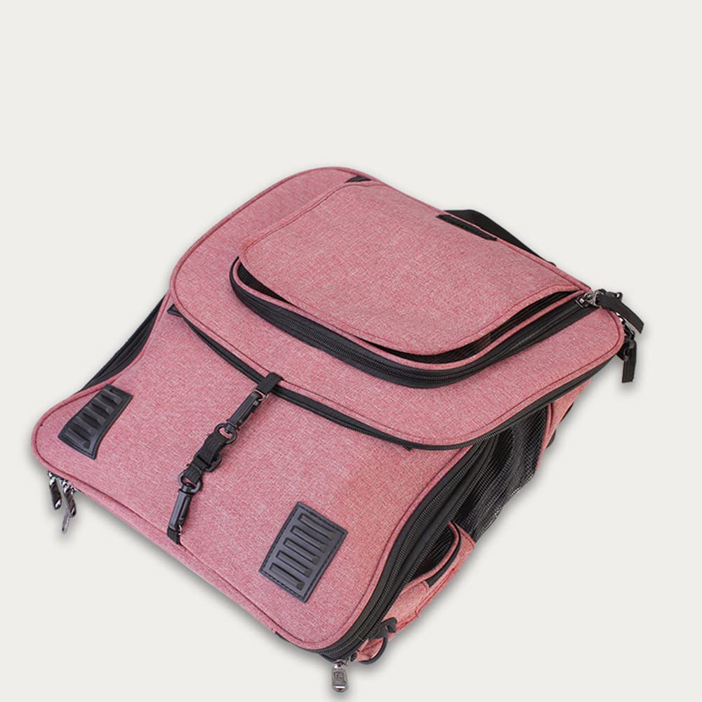 Falytemow Cat Carrier Backpack With Wheels Small Pet Carrying Bag With Breathable Mesh And Fan Collapsible Waterproof Cat Case F