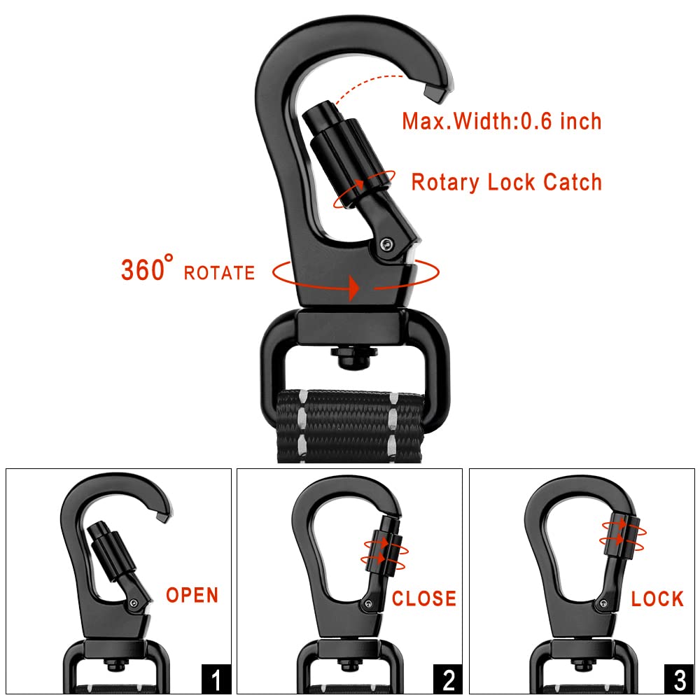 Plutus Pet Dog Seat Belt for Car, Adjustable Dog Car Harness with Carabiner Clip, Reflective Safety Dog Seatbelt Leash with Elas