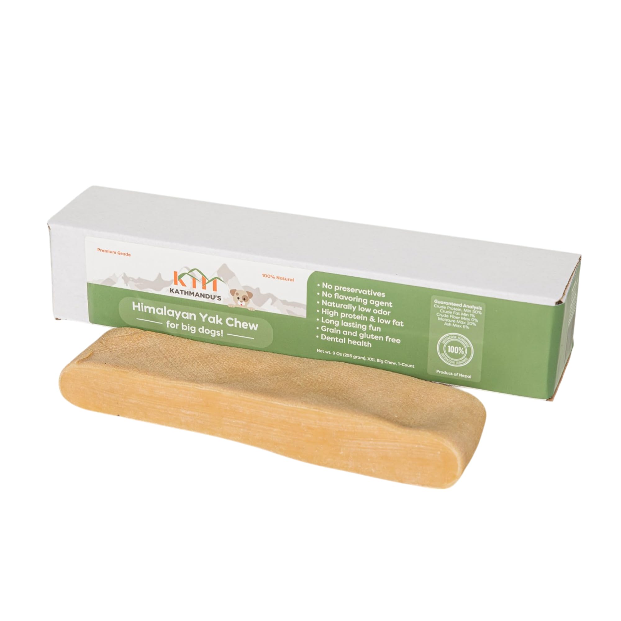 Authentic Himalayan Yak Cheese for Dogs - XXLarge (Pack of 1) - Sourced from Pristine Himalayan Foothill, Rawhide-Free, NO prese