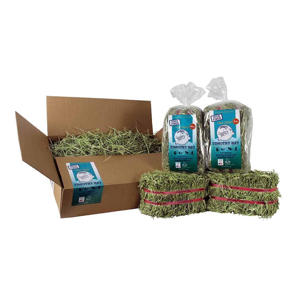 Grandpas Best Timothy Hay for Rabbits, Guinea Pigs, Chinchillas, Hamsters & Gerbils, 20lb Loose Boxed, Brown