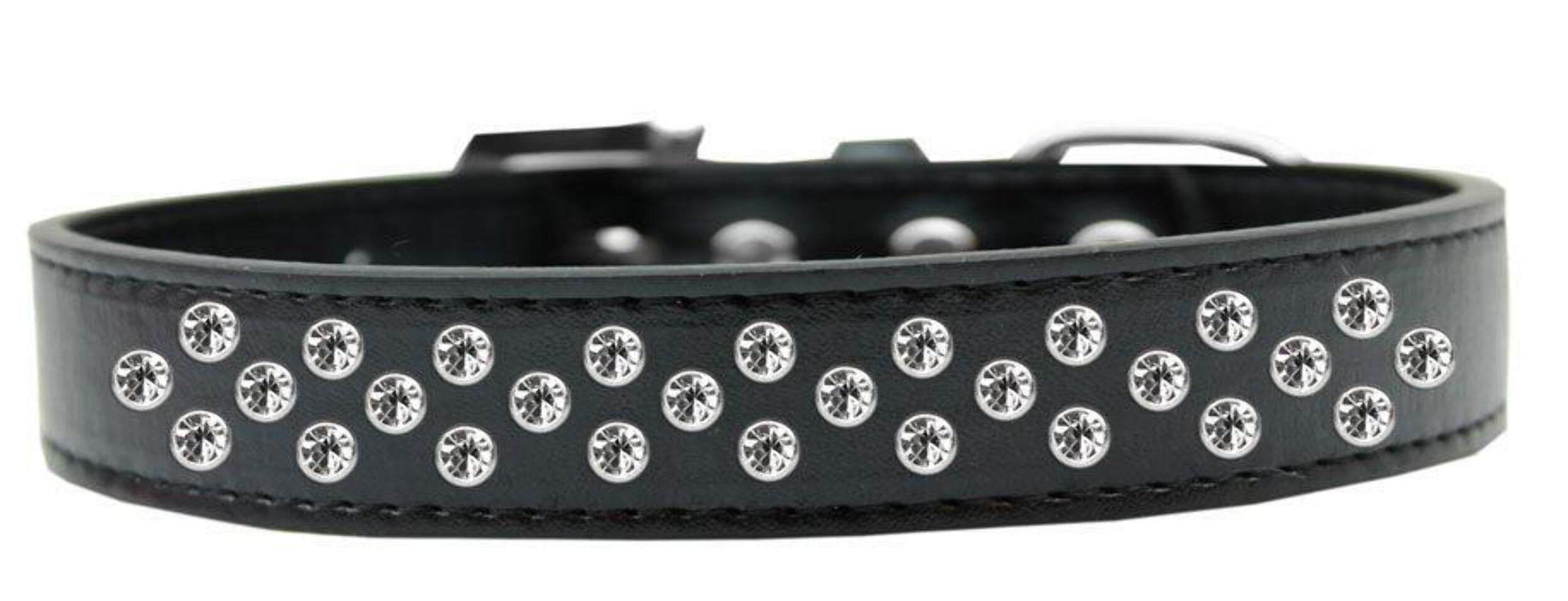 Dog, Puppy & Pet Fashion Collar, Clear Crystal Sprinkles White 14