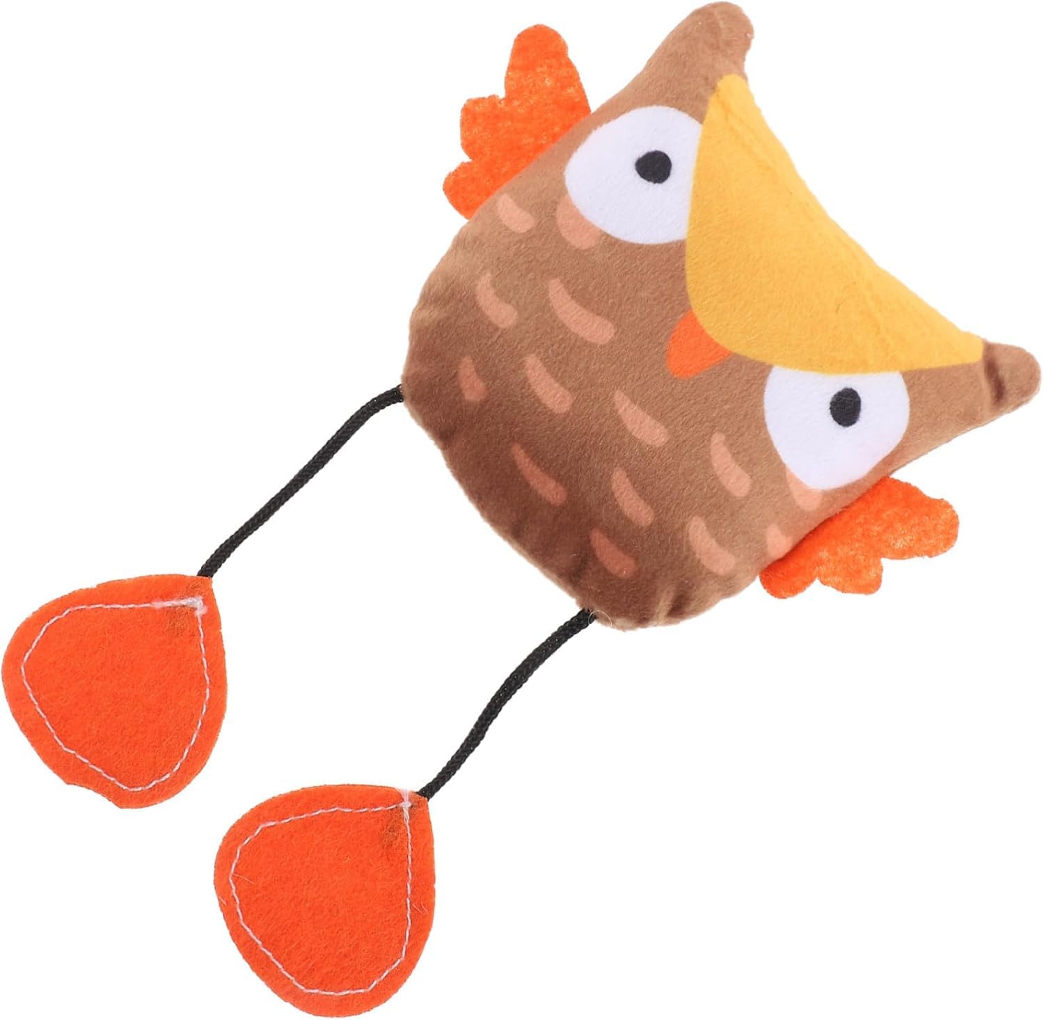 Pet Needs Plush Owl Catnip Cat Toy With Dangling Feet, Brown And Orange For Small Cats And Kittens  Ideal For Chewing And Playi