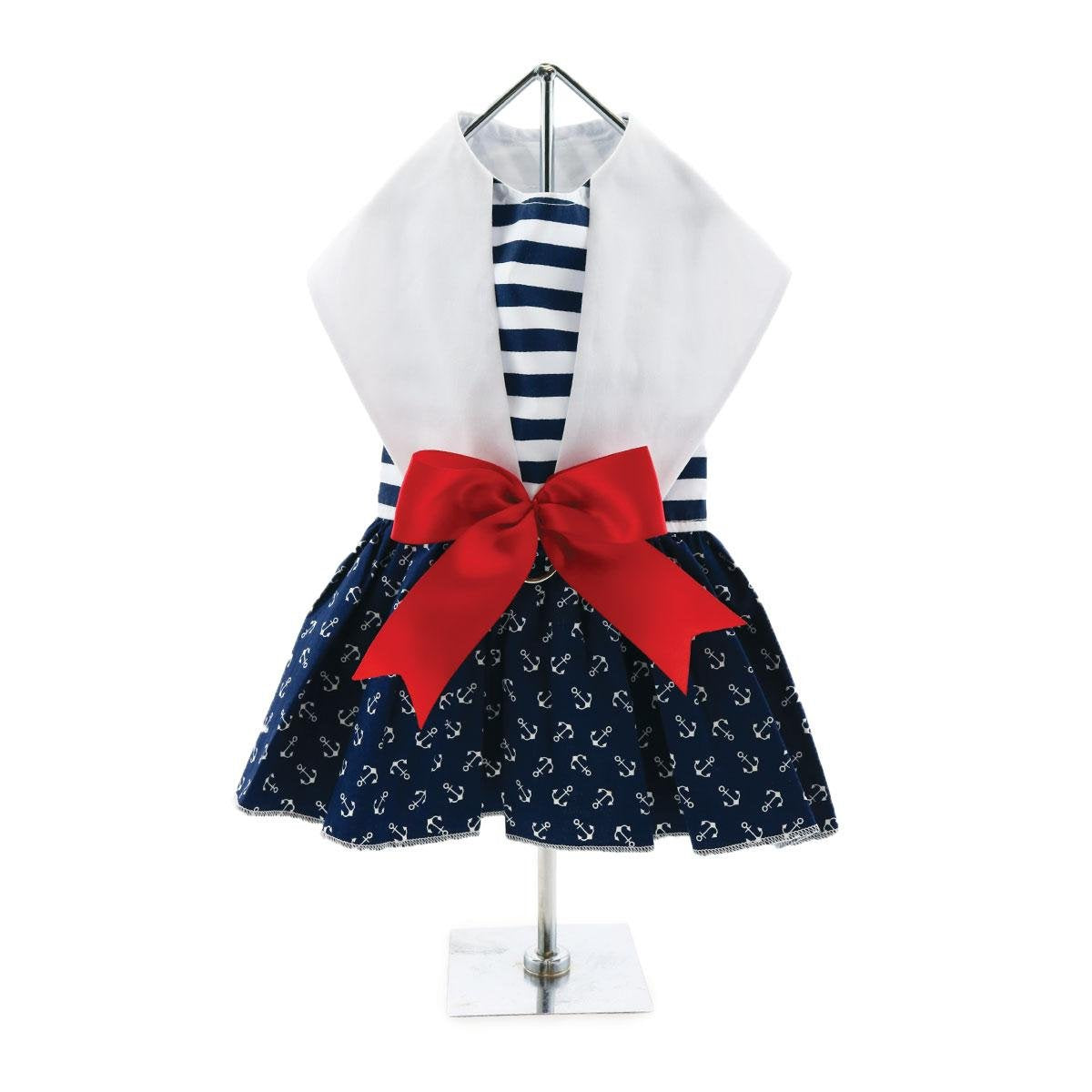 Doggie Design Dd-Nd-Lg Nautical Dog Dress With Matching Leash - Large