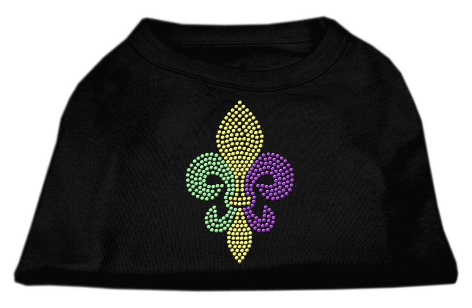 Mirage Pet Products Mardi Gras Fleur De Lis Rhinestone Dog Shirt, 3X-Large, White